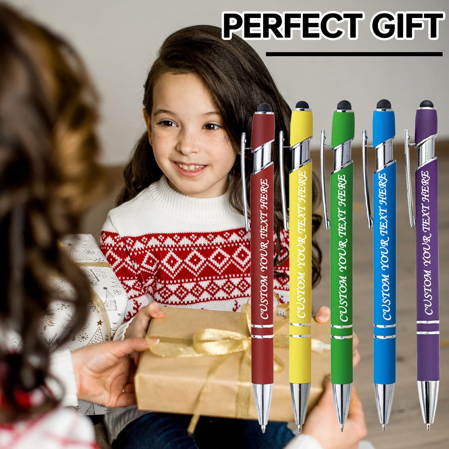 10 bolígrafos personalizados a granel, bolígrafo personalizado, bolígrafo grabado con nombre, logotipo, lápiz capacitivo para pantallas táctiles, a