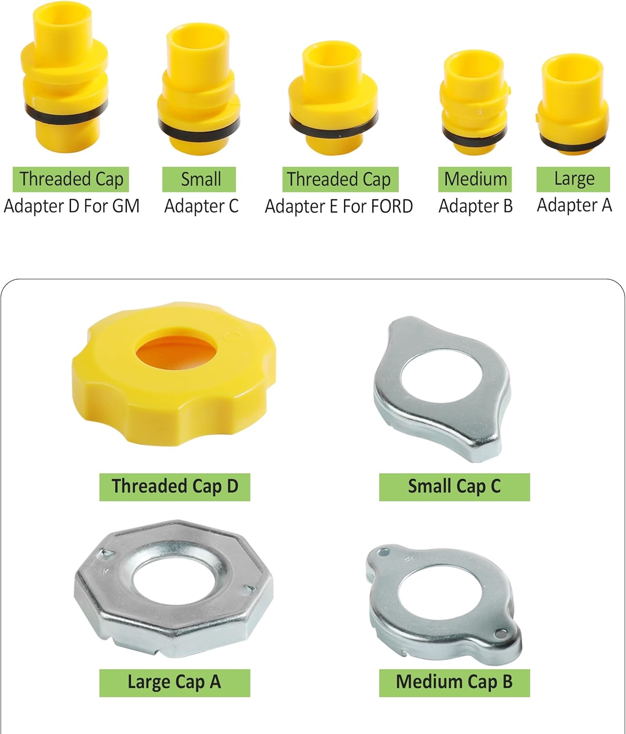 Kit de embudo de refrigerante, kit de descarga de radiador de embudo de refrigerante, accesorios de automóvil Kit de purga de refrigerante sin