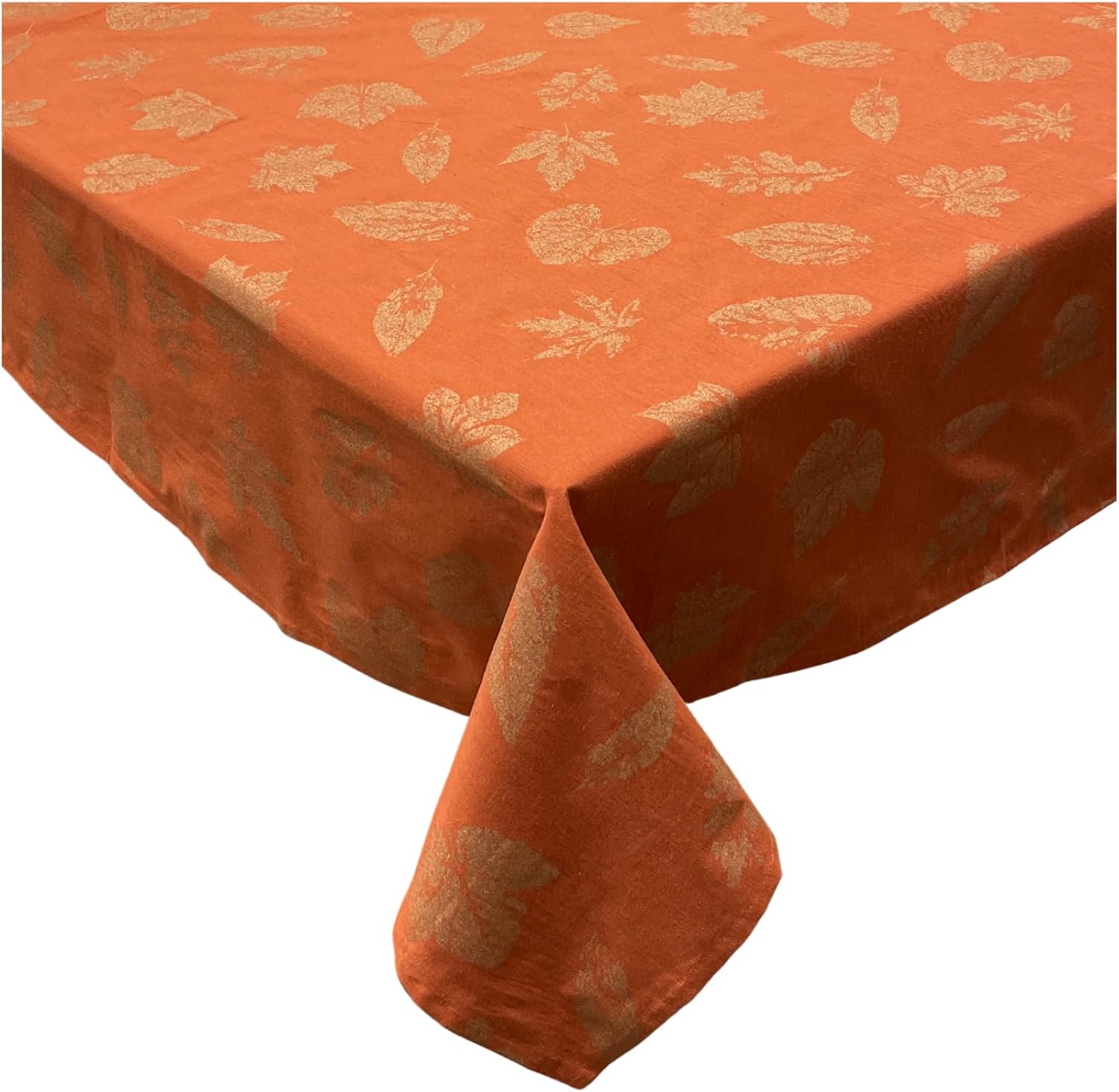 ZENVY Elegante mantel con diseño de lámina de otoño, 60 x 84 pulgadas, fabricado en la India (mantel otoñal)