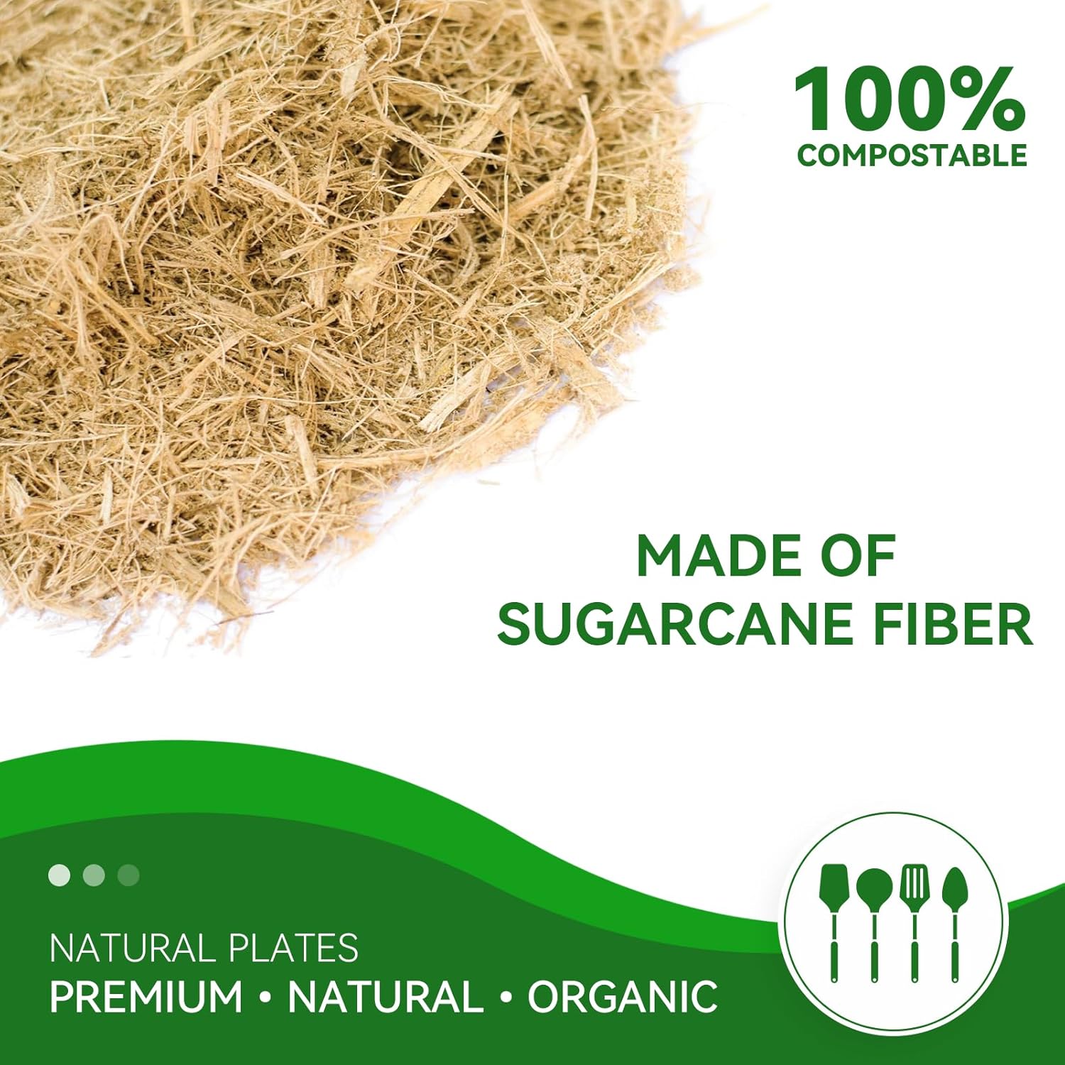 Cuencos de papel desechables 100% compostables de 16 onzas, cuencos de sopa caliente de bagazo biodegradables resistentes y ecológicos Paquete de 125