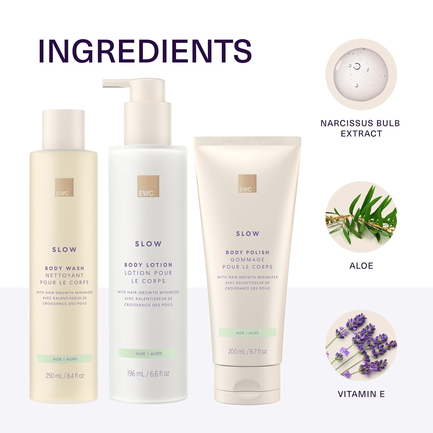 European Wax Center Kit de aloe para el crecimiento del cabello lento, minimizador del cabello e inhibidor del crecimiento del cabello, evita pelos