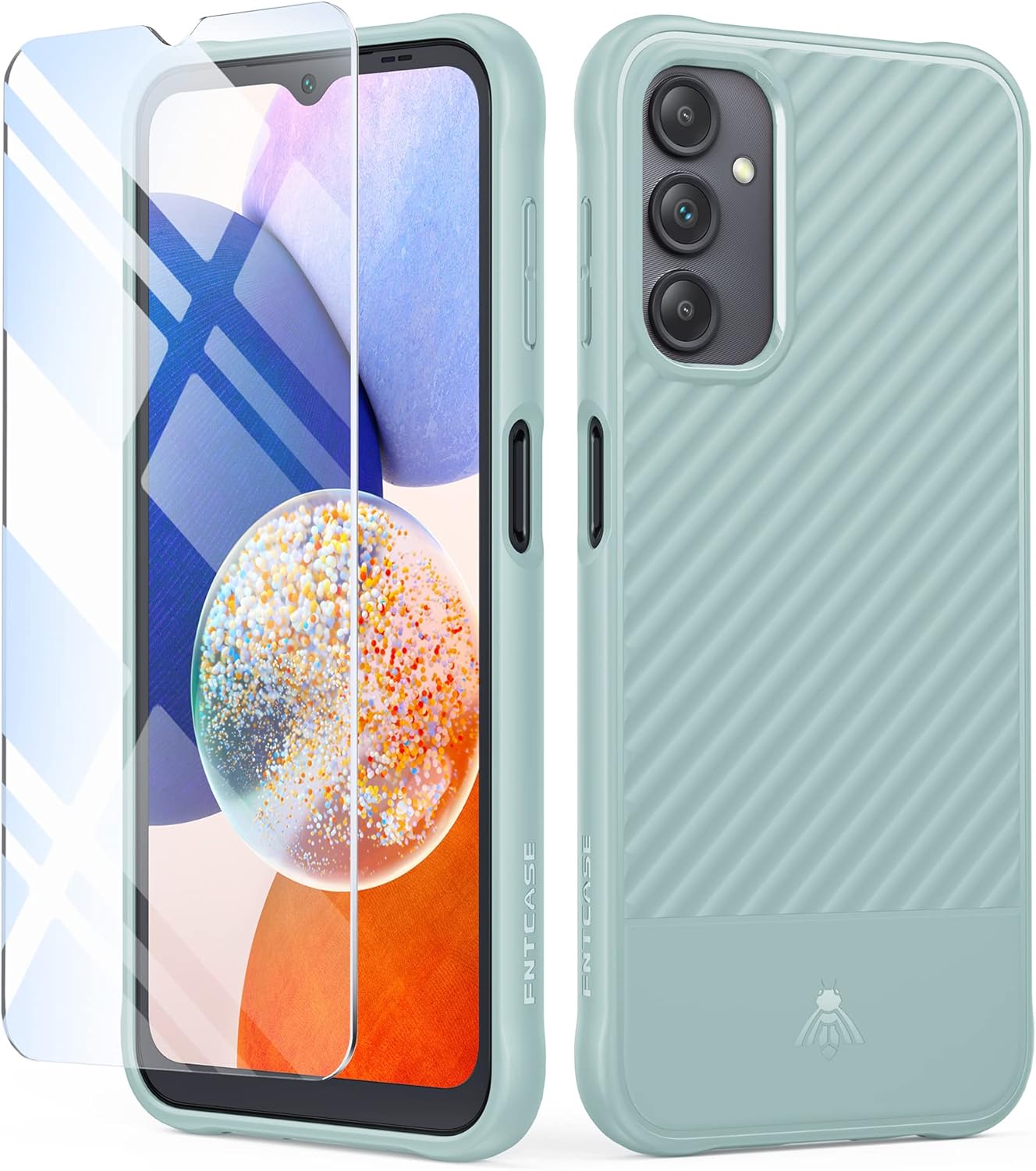FNTCASE Funda protectora delgada para Samsung Galaxy A14-5G TPU suave delgada protectora Phonecase a prueba de golpes anticaída Protección de cuerpo