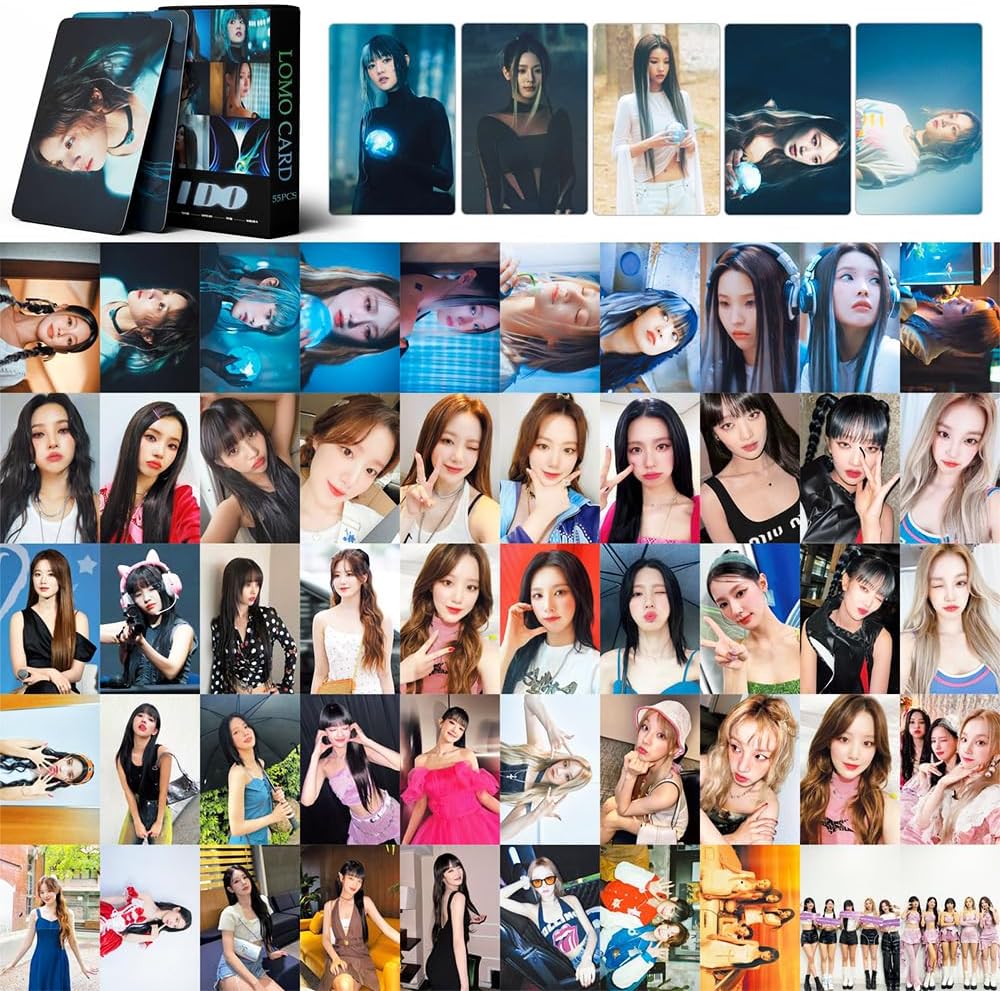 (G I-DLE I do Photocards 55 piezas 2023 (G) I-DLE Nuevo álbum I do Lomo Juego de tarjetas Kpop Merchandising Regalo para fans niños niñas y