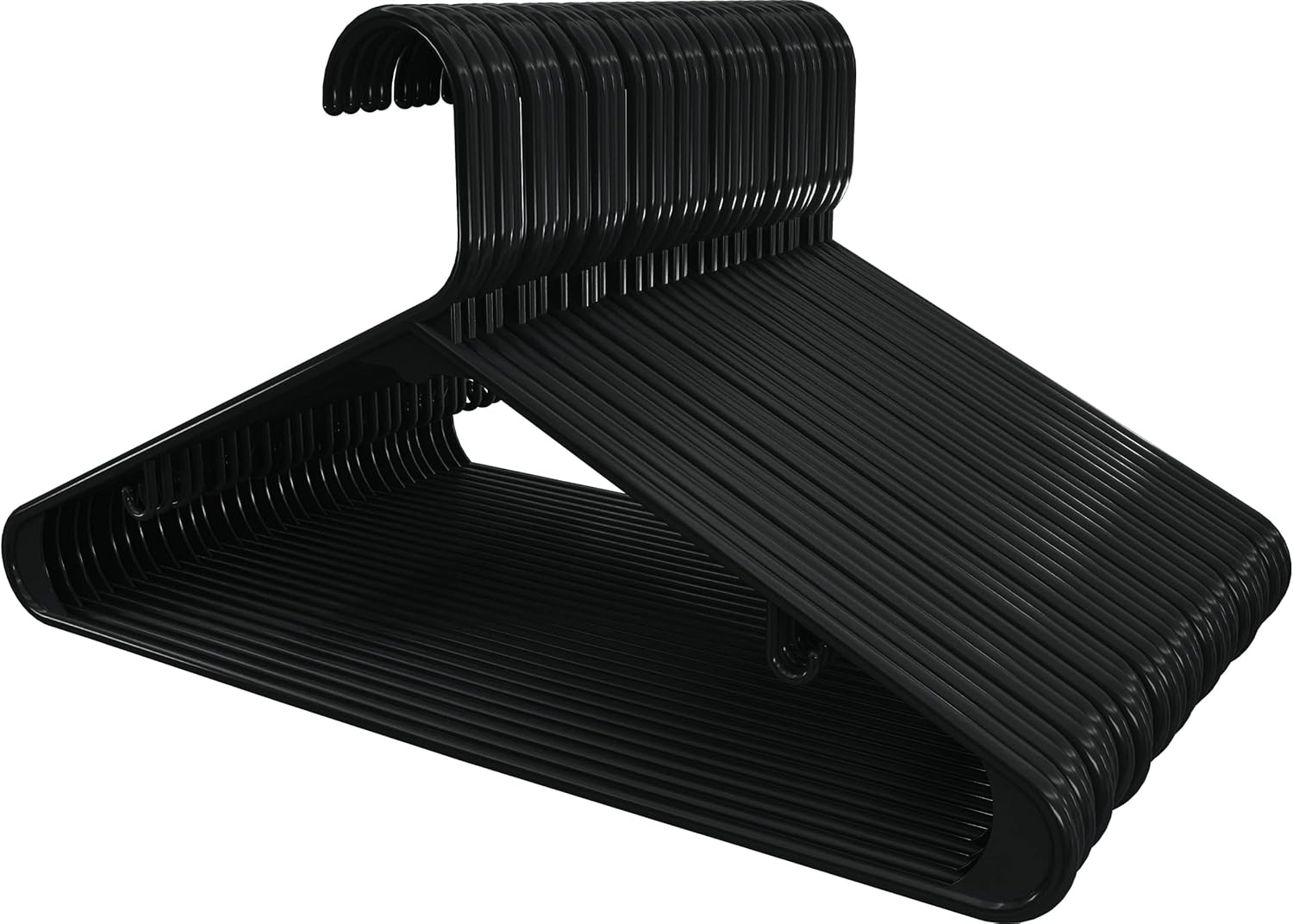 Utopia Home Perchas de plástico paquete de 30  Percha para ropa con ganchos  Percha duradera y que ahorra espacio  Perchas resistentes para faldas
