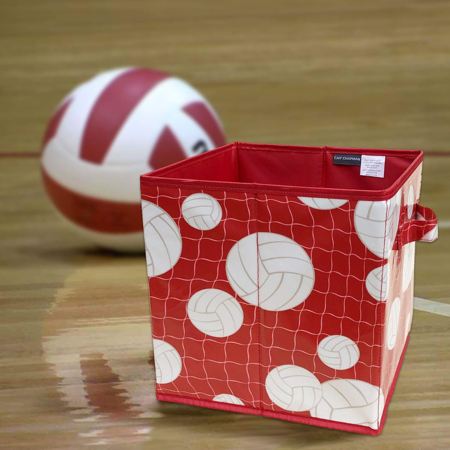 Passion for Volleyball Collection – Contenedor de almacenamiento de 11 x 11 x 11 pulgadas