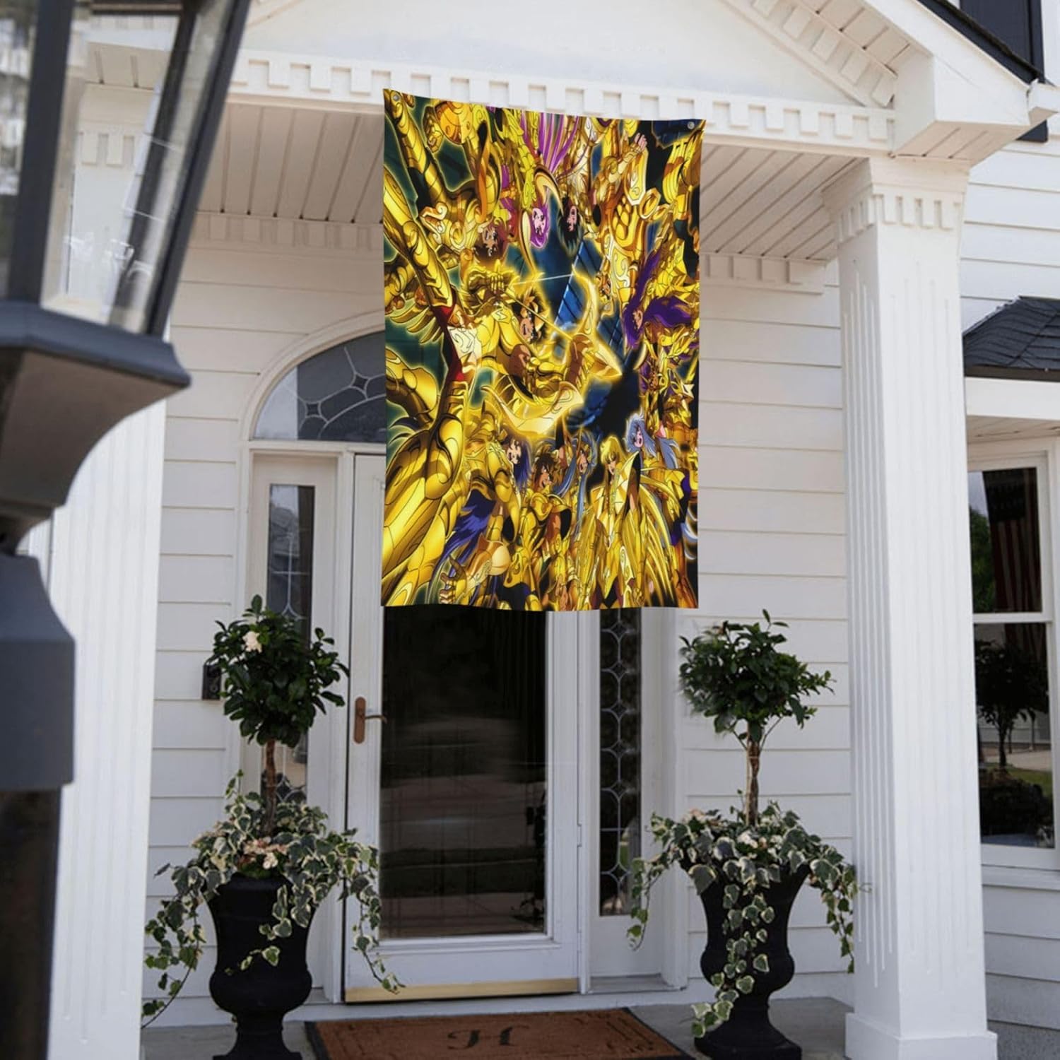 Anime Saint Seiya Gold Saint Banner Garden Flags House Flags Outdoor Indoor Decor Party 3×5 Ft