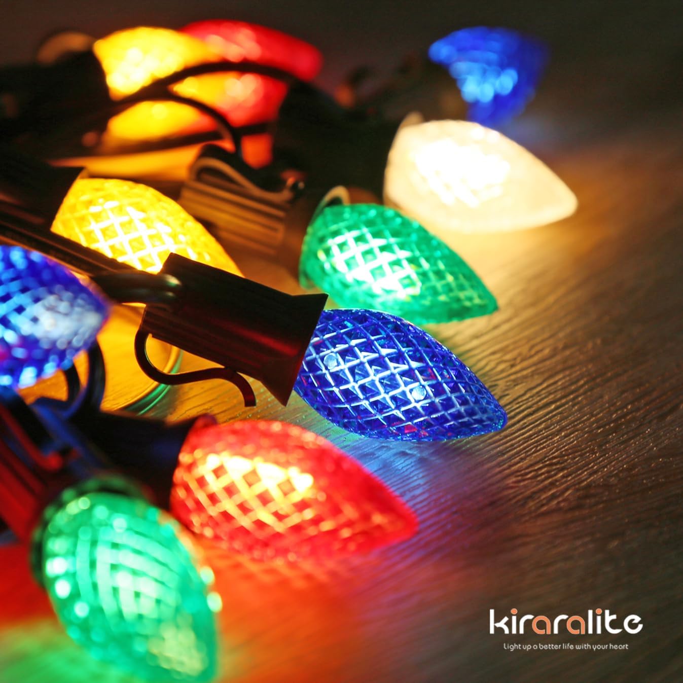Paquete de 50 bombillas LED C7 de Navidad, repuesto C7 luces LED de Navidad para exteriores, bombilla LED C7 inastillable para cadena de luces de