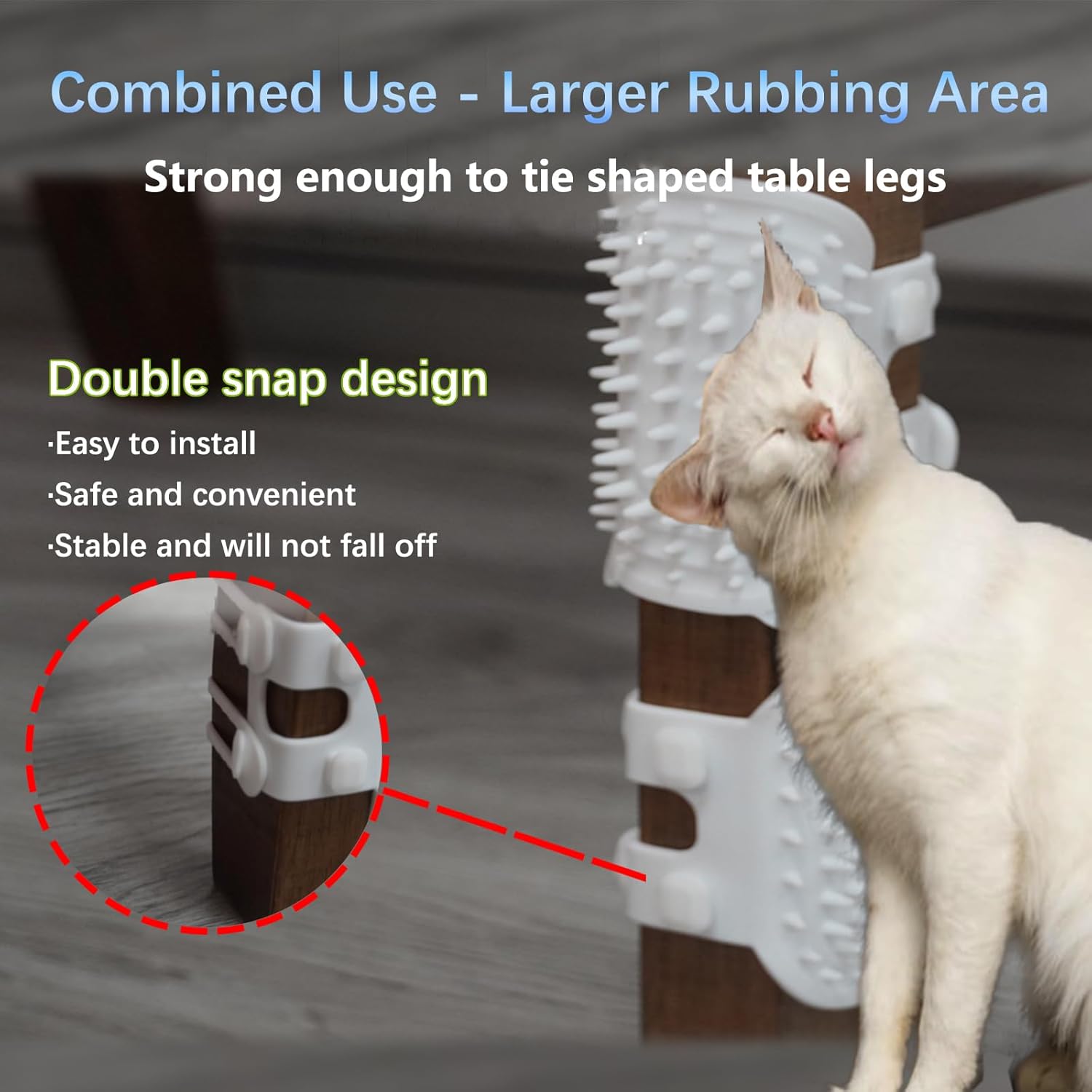 2 cepillos de esquina para gatos, reduce el desprendimiento, los arañazos y la picazón, artefacto de cosquillas para mascotas con cerdas de