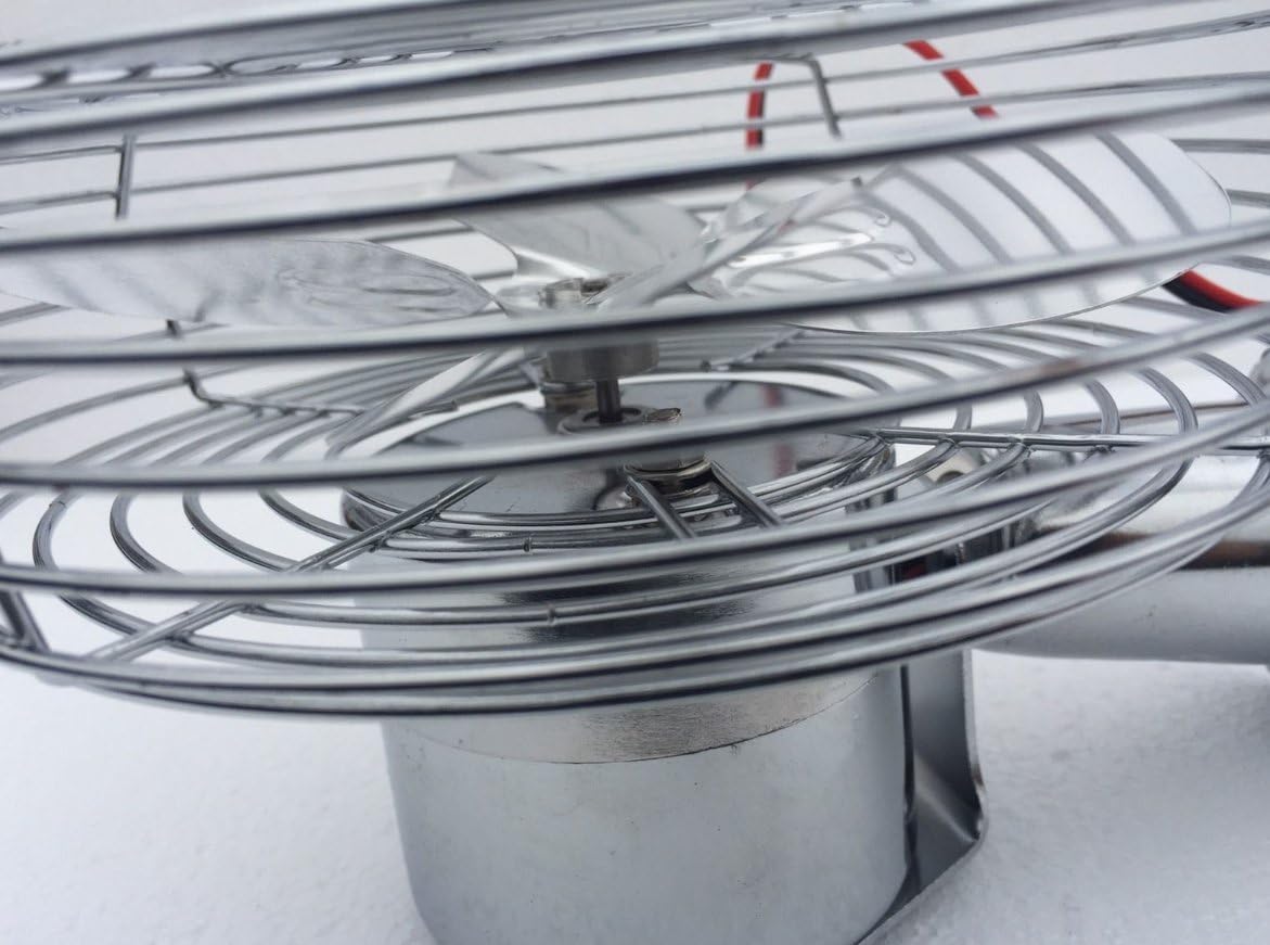 Ventilador de refrigeración para cabina de tractor descongelar cromo 2 velocidades 600 CFM, 12 V
