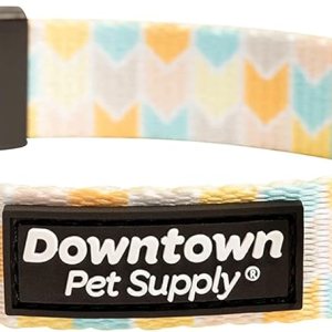 Downtown Pet Supply – Collar de perro mejor, lindo y elegante – Collar de perro ligero ajustable con hebilla rápida y anillo en D – Se puede lavar a Downtown Pet Supply – Collar de perro mejor, lindo y elegante – Collar de perro ligero ajustable con hebilla rápida y anillo en D – Se puede lavar a