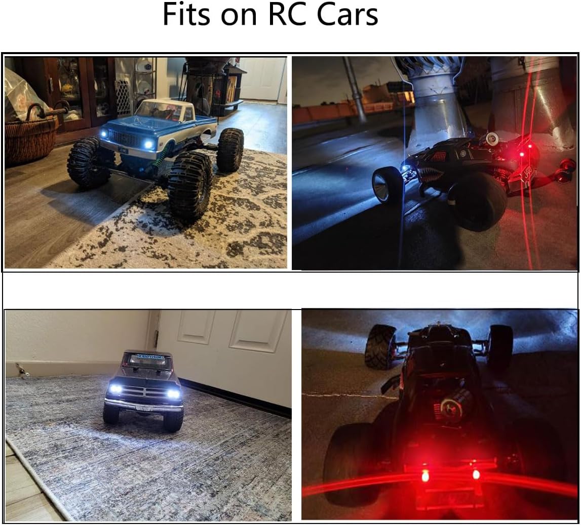 2 unids 4 LED RC coche luz faros luz trasera kit para Traxxas HSP Tamiya Redcat RC4WD Axial SCX10 RC coche camión tanque rastreador