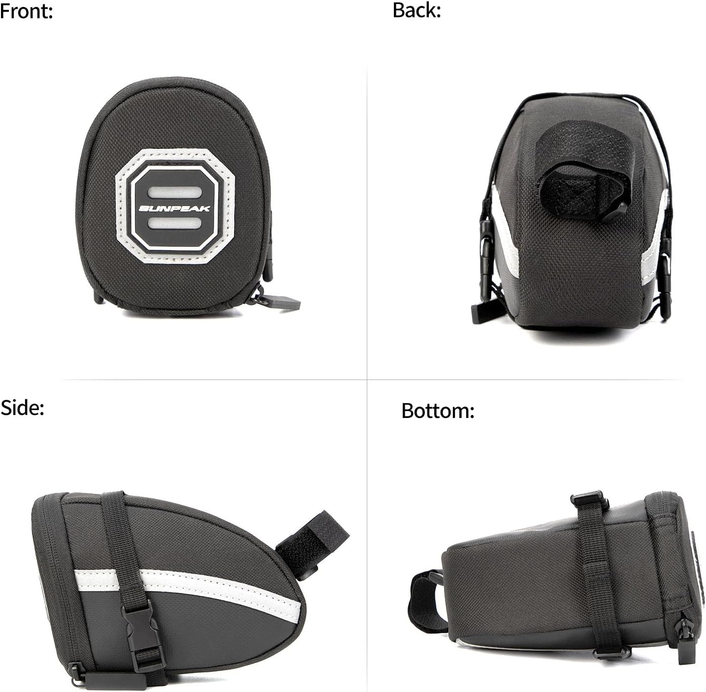 Bolsa de sillín de bicicleta resistente al agua Bolsa de sillín para bicicleta debajo del asiento Bolsa de bicicleta