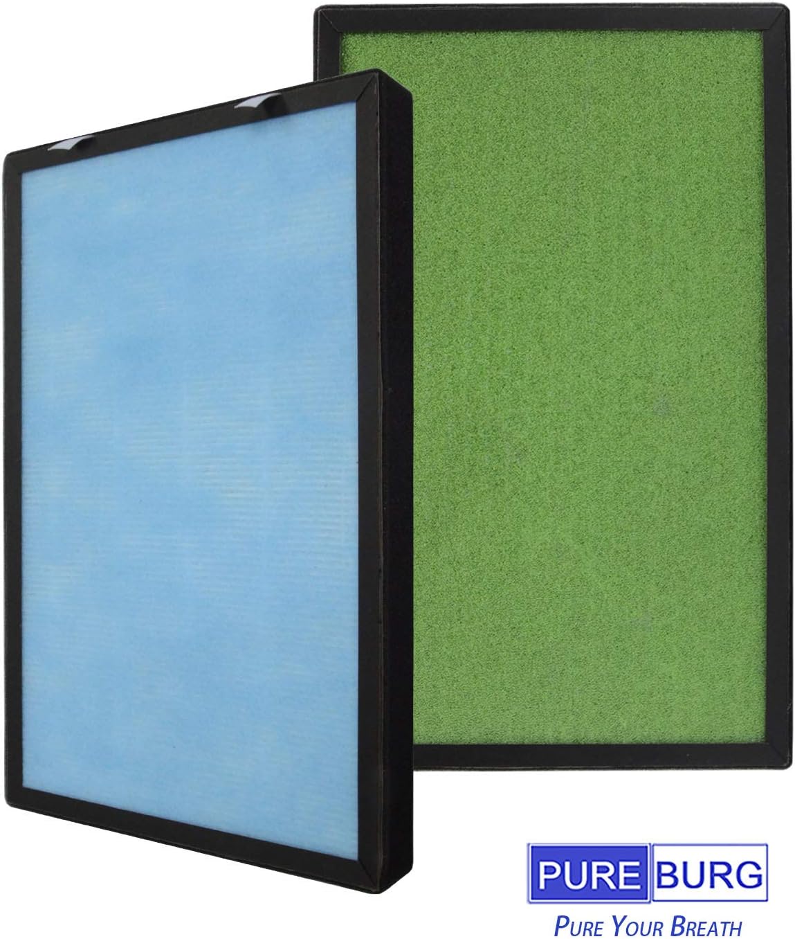 PUREBURG PHZF-21 Filtros de repuesto compatibles con el purificador de aire Brondell Horizon O2+ P200, paquete de 2 unidades H13 HEPA de filtración