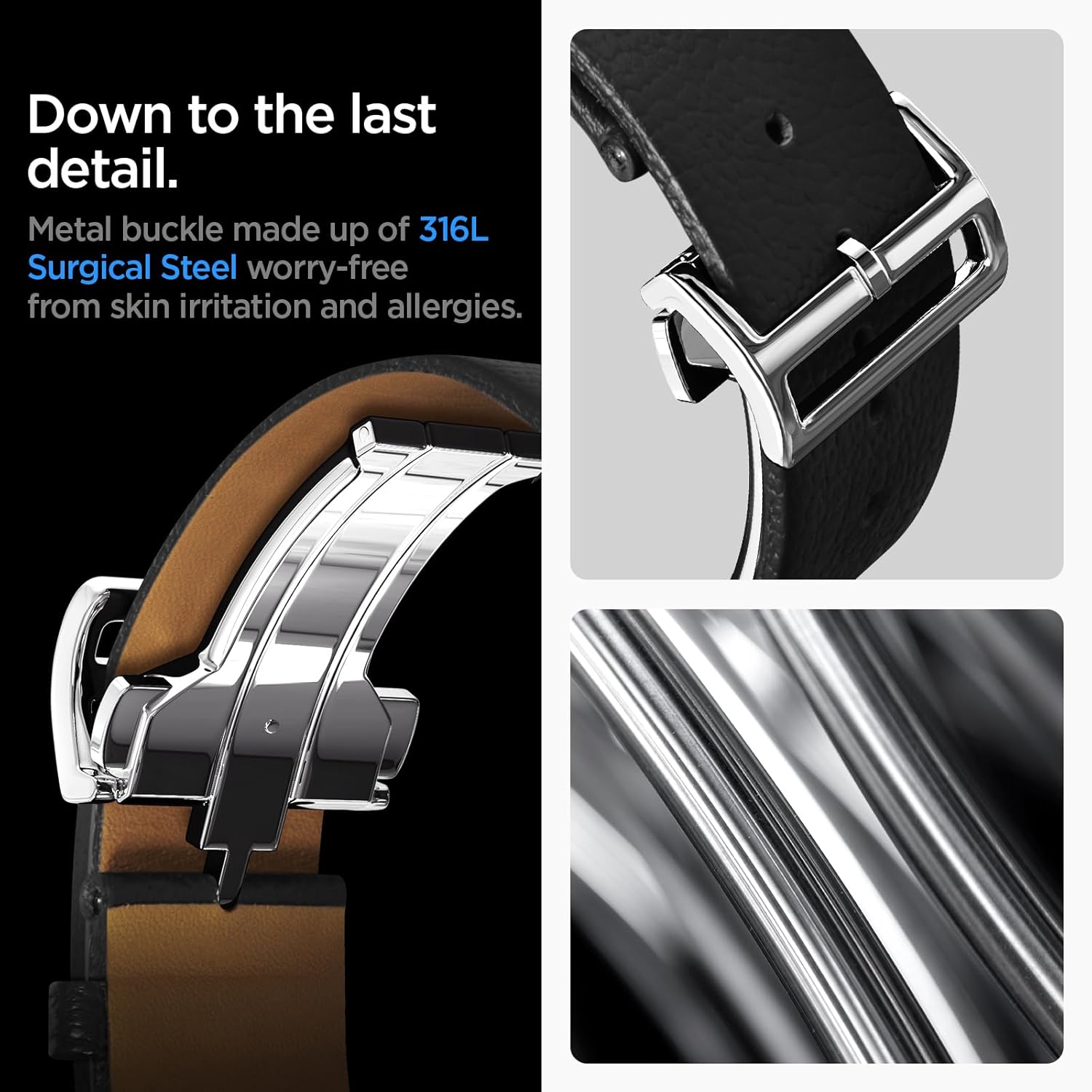 Spigen Correa Enzo de 0.78 pulgadas diseñada para Samsung Galaxy Watch 654 de 1.731.57 pulgadas, Classic 6 de 1.771.73 pulgadas, 5 Pro de 1.772