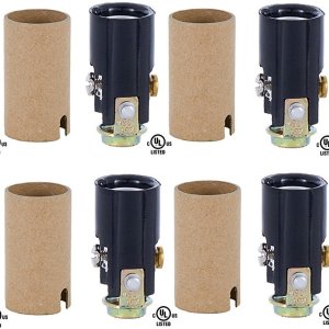 Creative Hobbies 10025 Candelabro Base Fenólica sin llave, 1-12 pulgadas de alto total, 18 IP Hembra, 18 IP, paquete de 6 Creative Hobbies 10025 Candelabro Base Fenólica sin llave, 1-12 pulgadas de alto total, 18 IP Hembra, 18 IP, paquete de 6