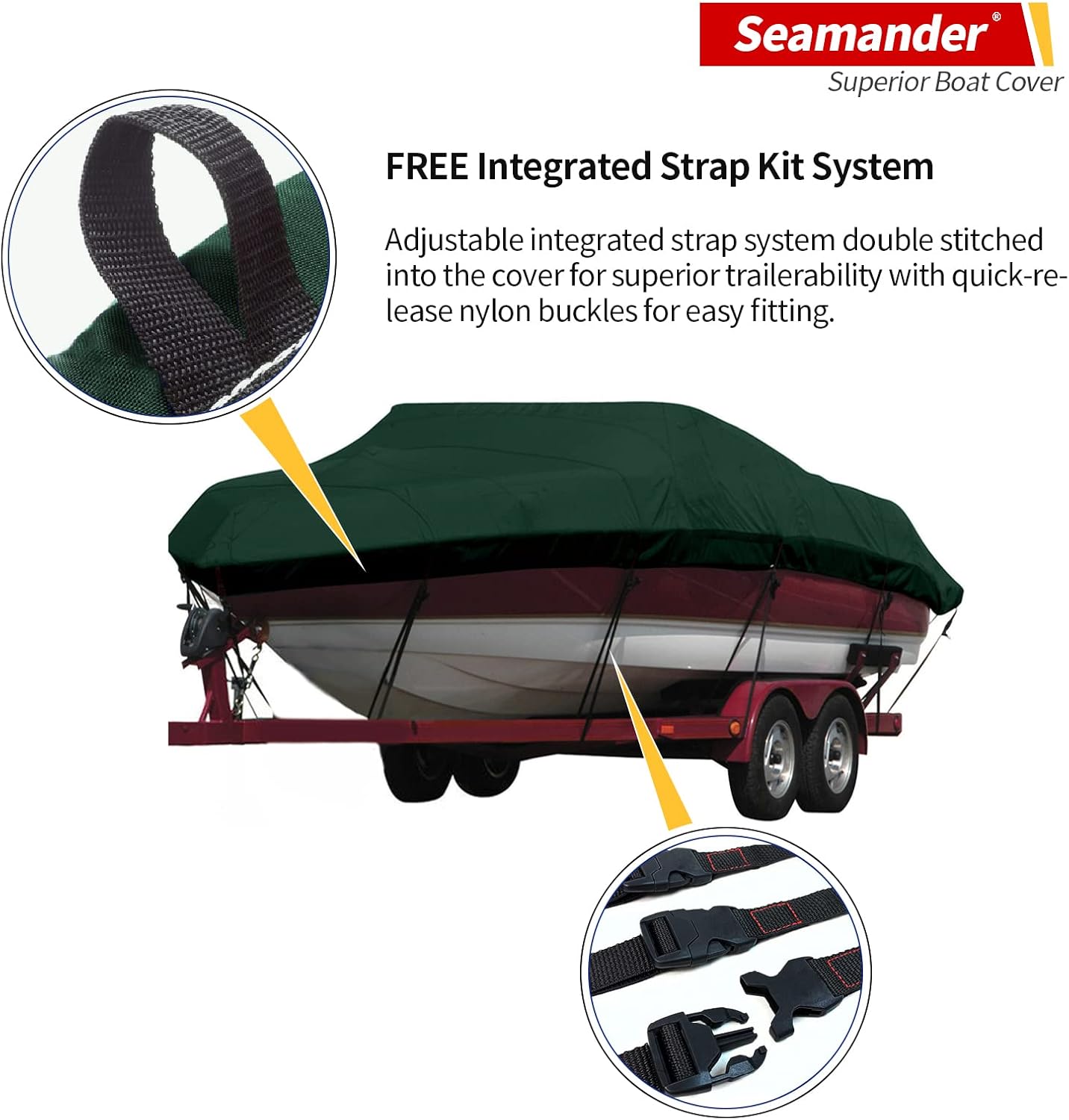 Cubierta Seamander para lancha, resistente e impermeable para casco en V, de tres cascos, para pesca, esquí, estilo profesional para poca