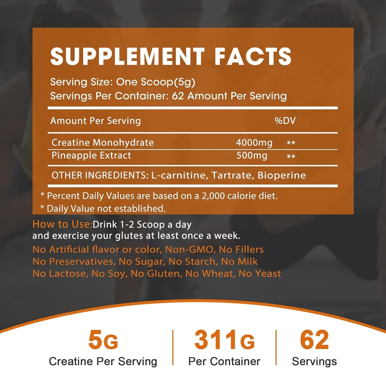 Creatina para mujeres y hombres, creatina micronizada monohidrato en polvo, reduce el tiempo de recuperación, aumenta la masa muscular magra,