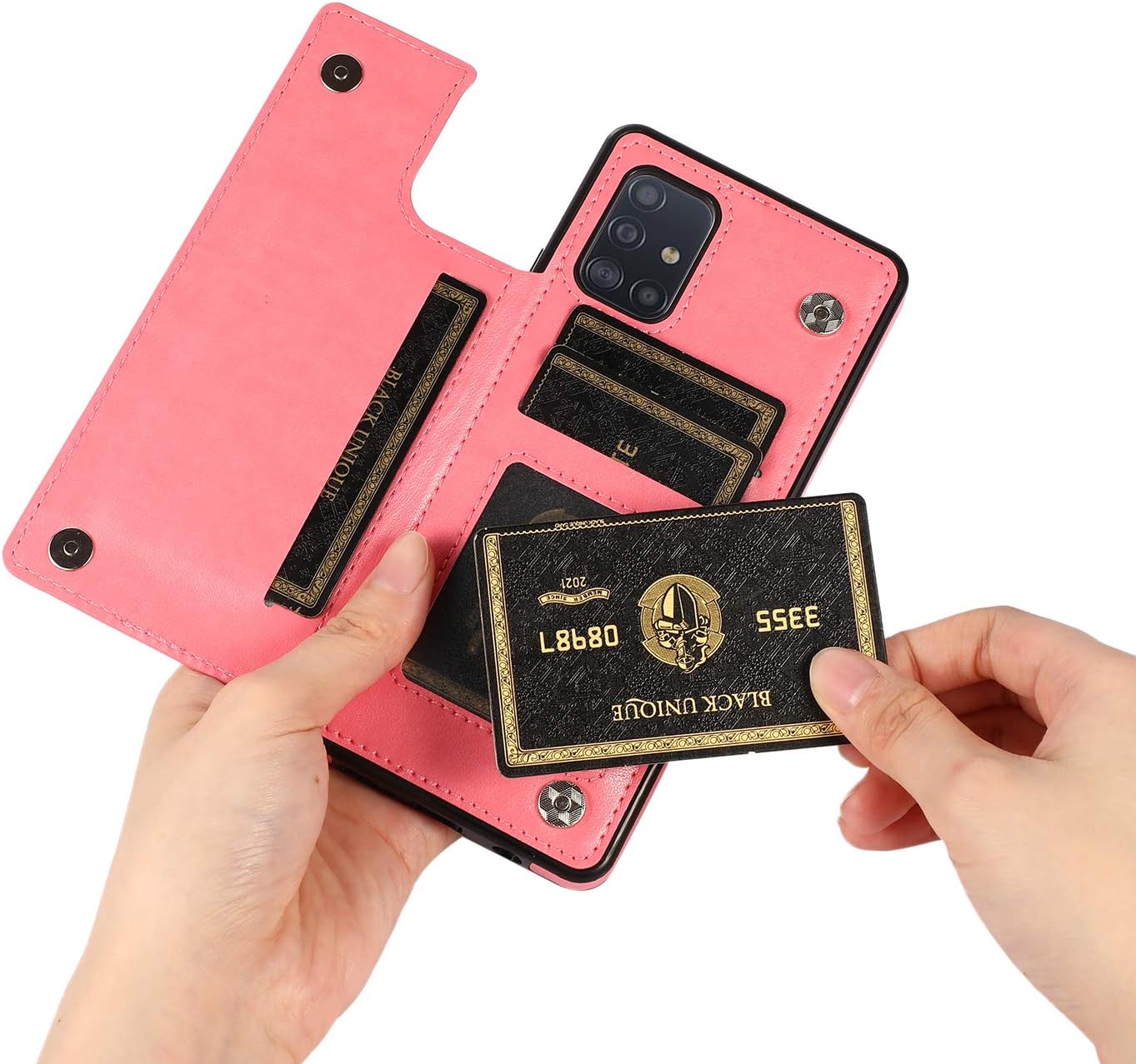 ACXLIFE Funda para Galaxy A51 5G A51 5G Tarjeta de crédito Funda protectora con ranura para tarjeta y funda de cuero delgada para Samsung A51 5G