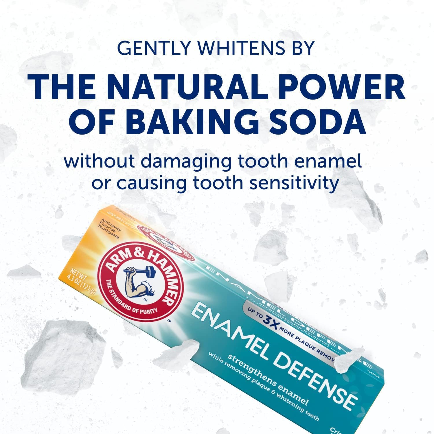 ARM & HAMMER Pasta de dientes esmaltada, menta crujiente, 4.3 onzas (paquete de 7)