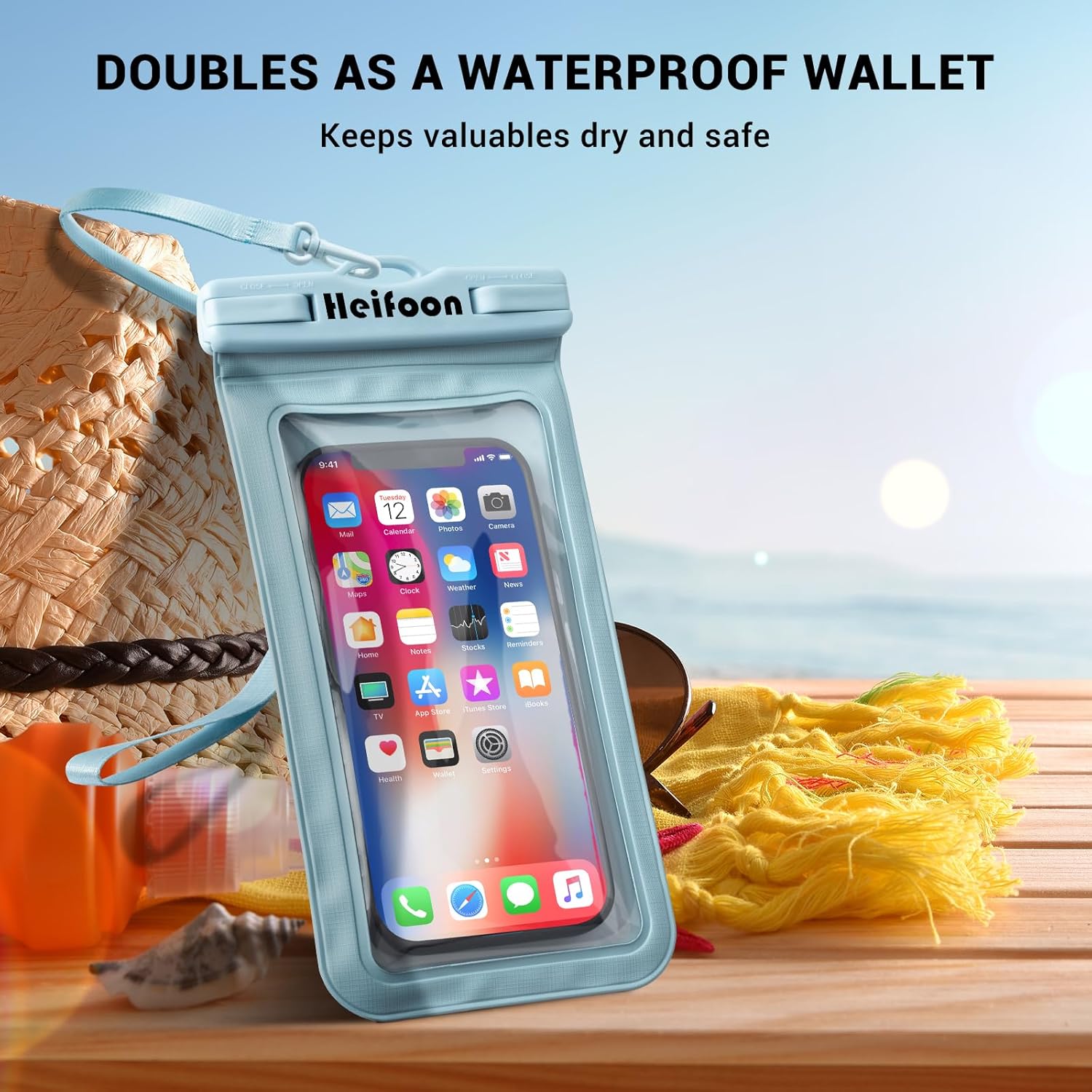 Funda impermeable universal para teléfono celular con cordón para iPhone 15 14 13 12 Pro Max Xs Max XR X 8 7 6S Plus SE, Galaxy S22 S21 S20 S10
