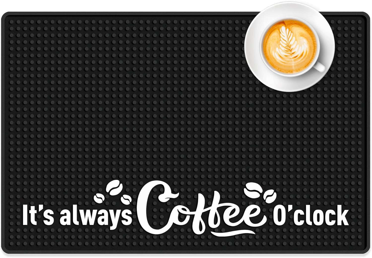 Tapete prémium para barra de café (18 x 12 pulgadas), tapete absorbente y silicona antideslizante, perfecto para cafeteras, máquinas de café expreso