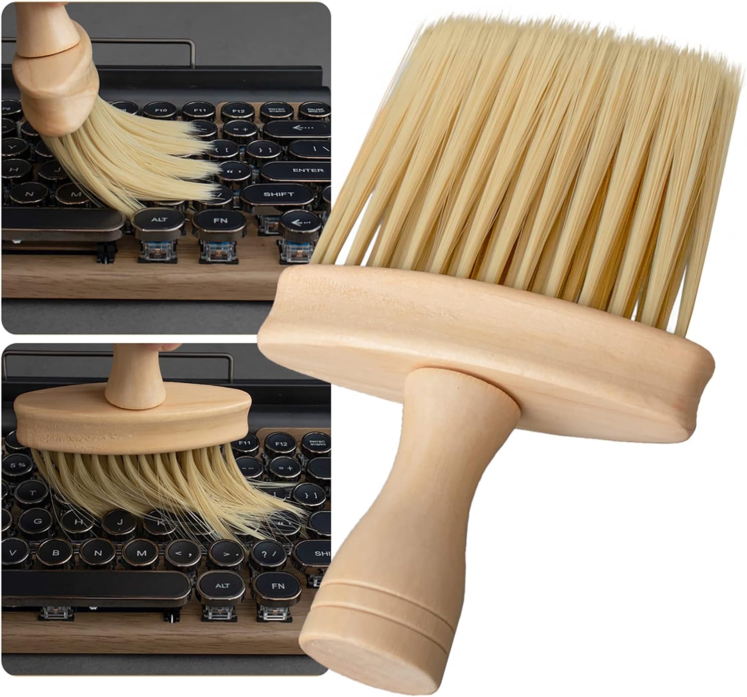 Cepillo de limpieza de teclado de madera antiestático PC portátil limpiador de teclado pista estrecho espacio herramienta de limpieza