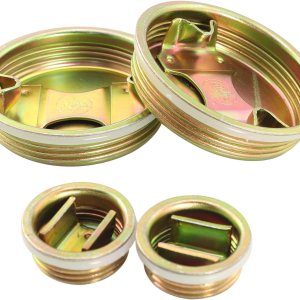 Steel Bung Plug RLECS – 4 tapones de tambor de acero de 2 pulgadas y 34 pulgadas para barril de 55 galones, cubierta de sellado Steel Bung Plug RLECS – 4 tapones de tambor de acero de 2 pulgadas y 34 pulgadas para barril de 55 galones, cubierta de sellado
