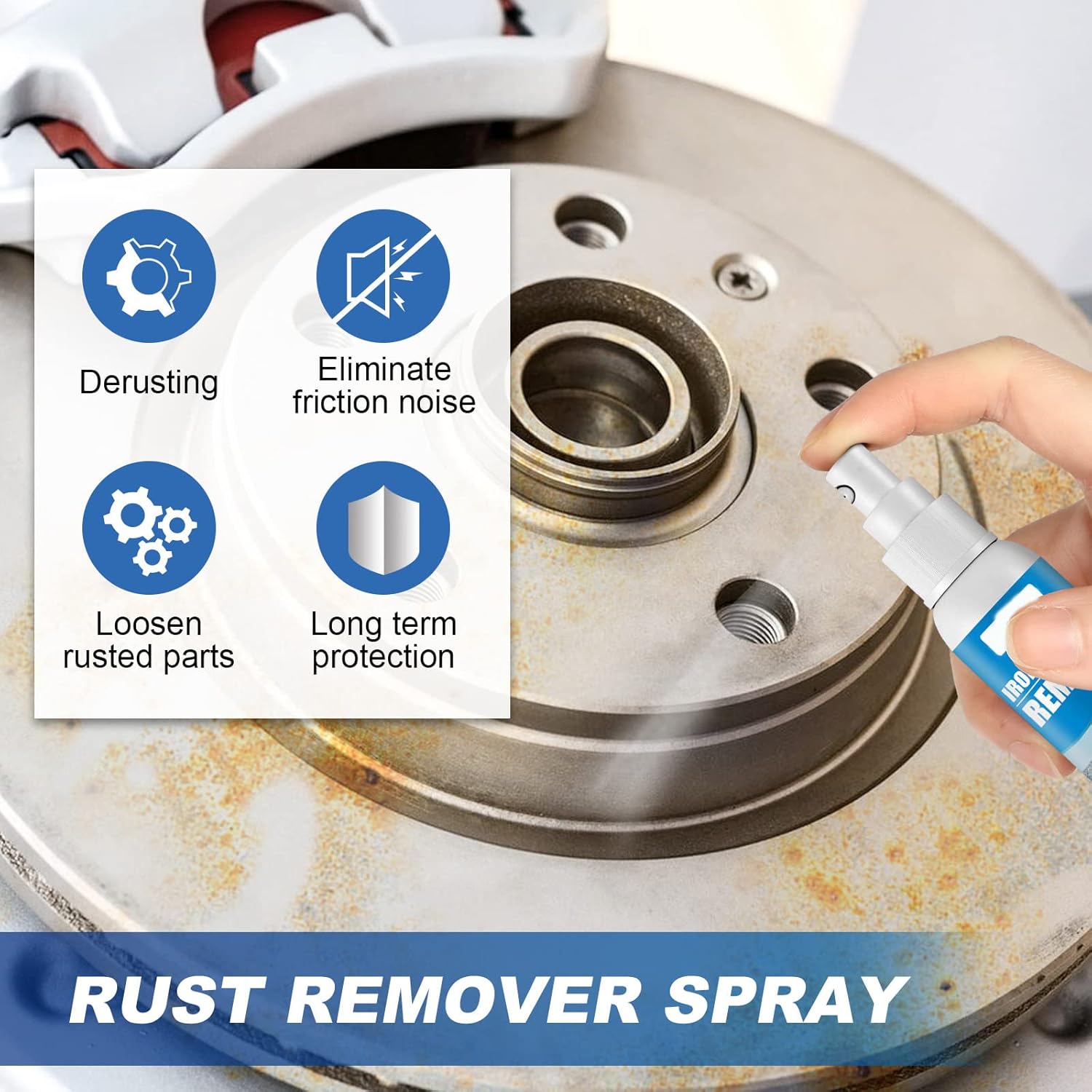 MQSHUHENMY Spray removedor de óxido para automóvil, 3.5 onzas líquidas, aerosol inhibidor de óxido, removedor de óxido para automóvil, aerosol de