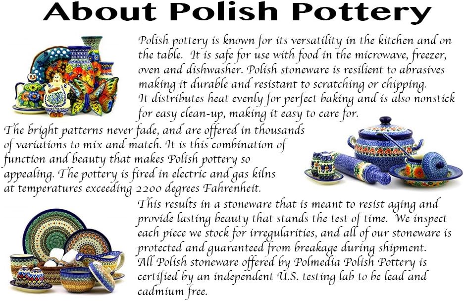 Auténtico soporte para cuchara de cerámica polaca UNIKAT en Forget Me Not Diseño hecho a mano en Bolesawiec Polonia por Ceramika Artystyczna +