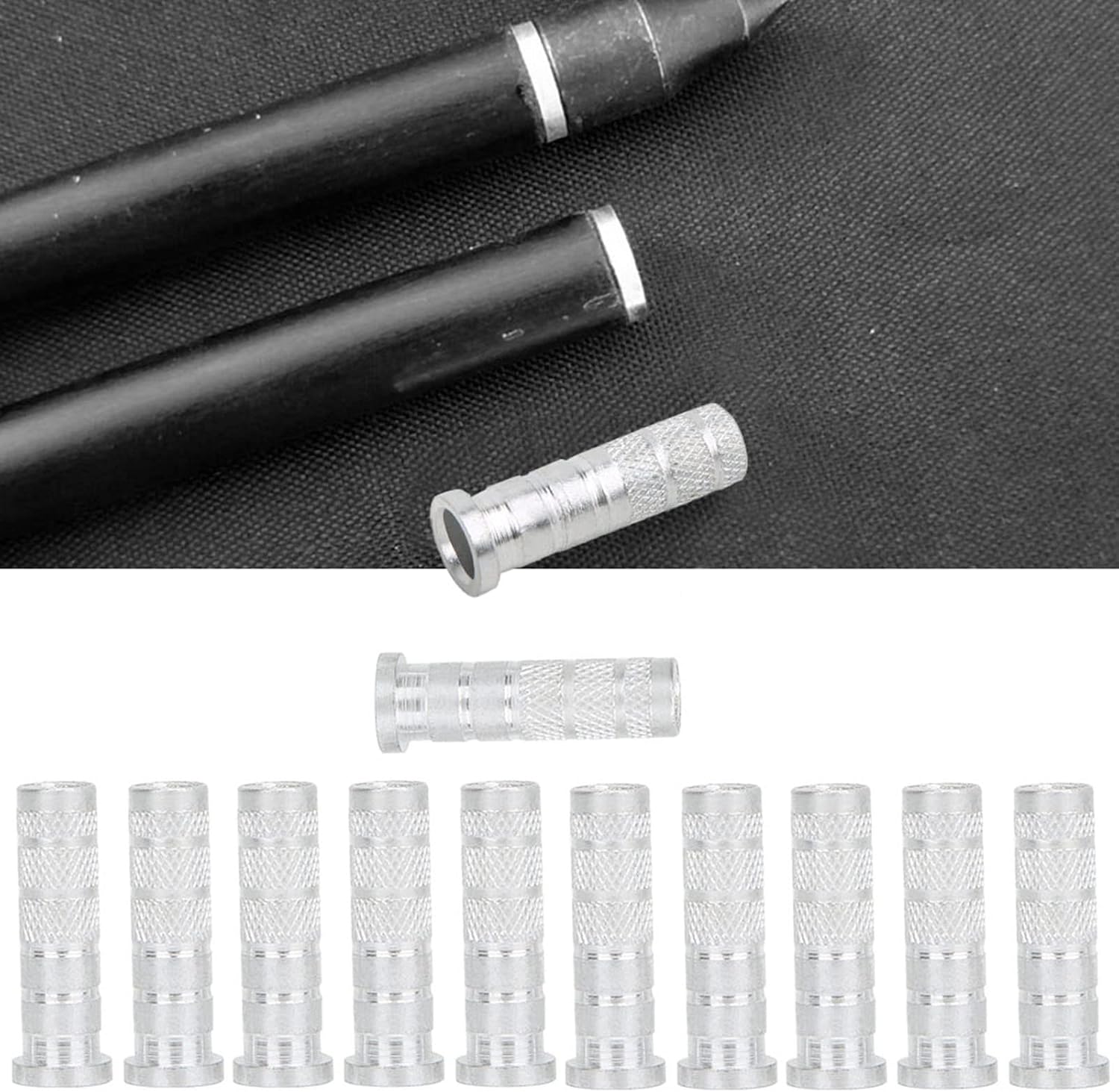 Fydun 12pcs Replacements Ry Base Aluminum Insertor Carbon S 6.2mm Recreational Sports