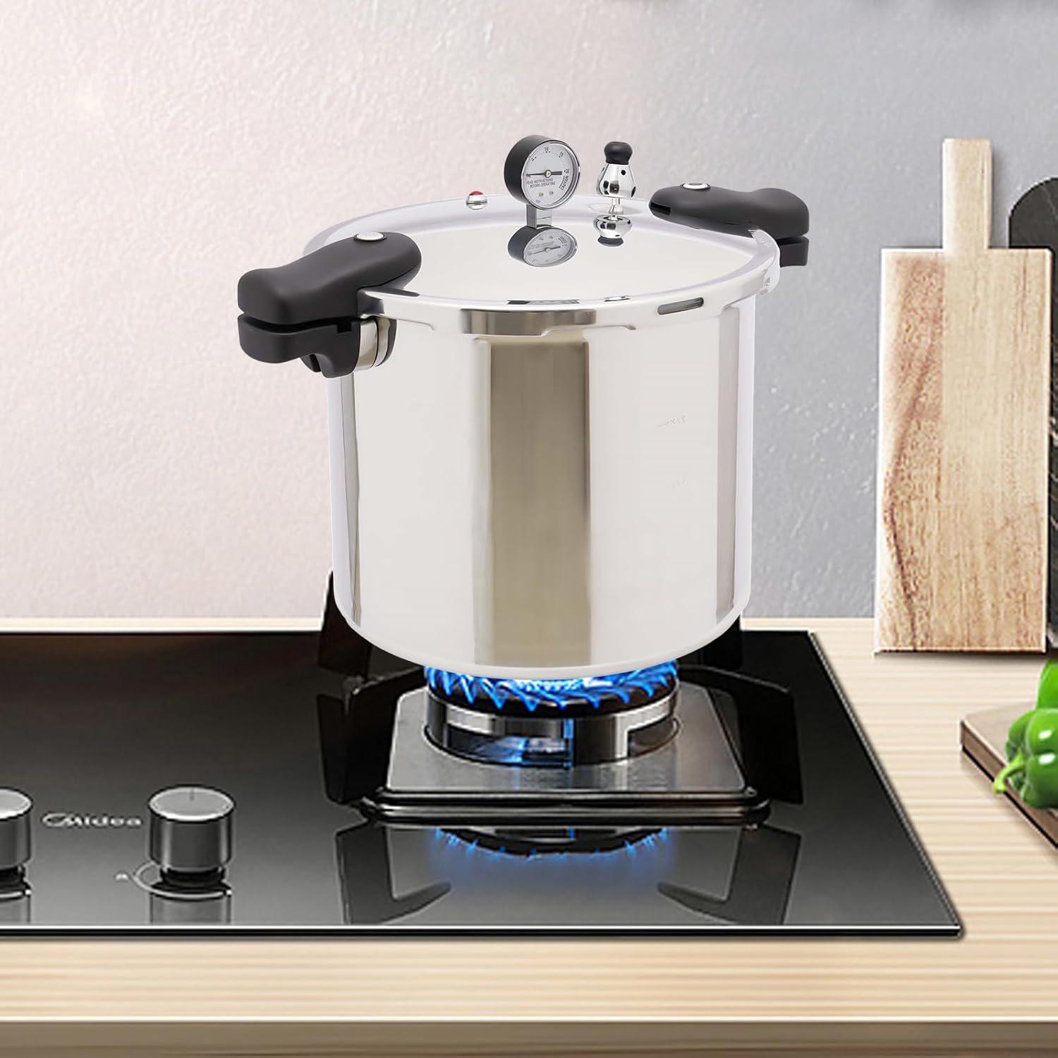 Mini olla a presión de 22L y 23 cuartos de galón de 90 Kpa, mini olla a presión de acero inoxidable 304, mini ollas a presión pequeñas, cerradura de