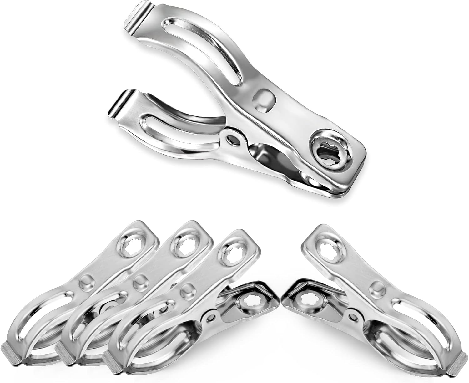 20 clips de cubierta de fila de 2.3 pulgadas, clips de jardinería para red, abrazaderas de invernadero hechas de acero inoxidable, tienen un fuerte