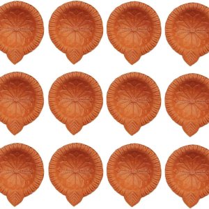 Diya Juego de 12 piezas de arcilla hecha a mano para DiwaliDeepawali regalodecoracioneslámpara de aceite de tierra naturalDiyas tradicionales para Diya Juego de 12 piezas de arcilla hecha a mano para DiwaliDeepawali regalodecoracioneslámpara de aceite de tierra naturalDiyas tradicionales para