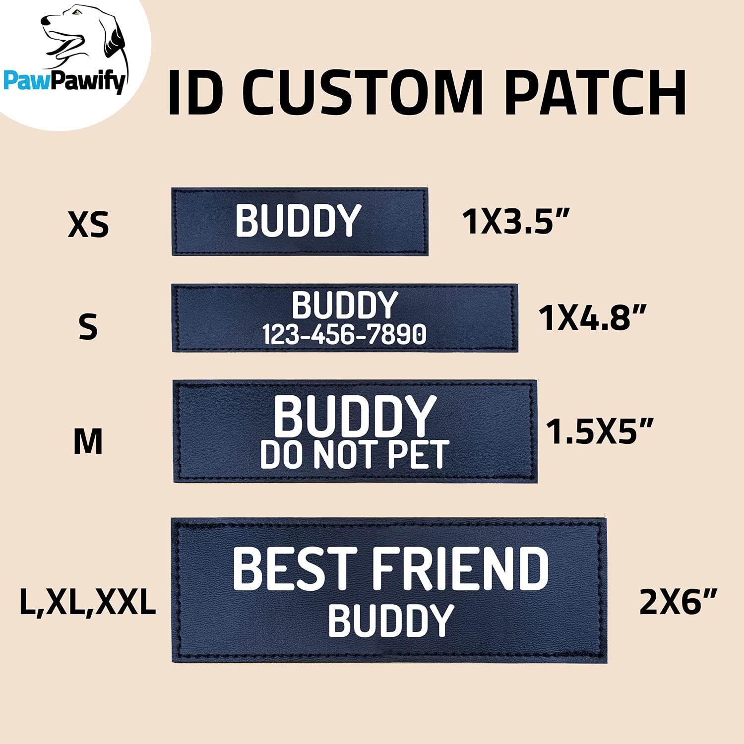PawPawify – Arnés de perro anti tirón personalizable con nombre y número de teléfono, arnés resistente para evitar tirones, ahorcamiento, ideal para