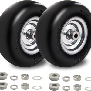 2Pcs Premium 11×4-5 Lawn Mower Tires Flat Free & Zero Turn Mowers, with 34″ & 58″ Grease Bushing and 3.4″-4.8″ Centered Hub, Solution for Commercial 2Pcs Premium 11×4-5 Lawn Mower Tires Flat Free & Zero Turn Mowers, with 34″ & 58″ Grease Bushing and 3.4″-4.8″ Centered Hub, Solution for Commercial