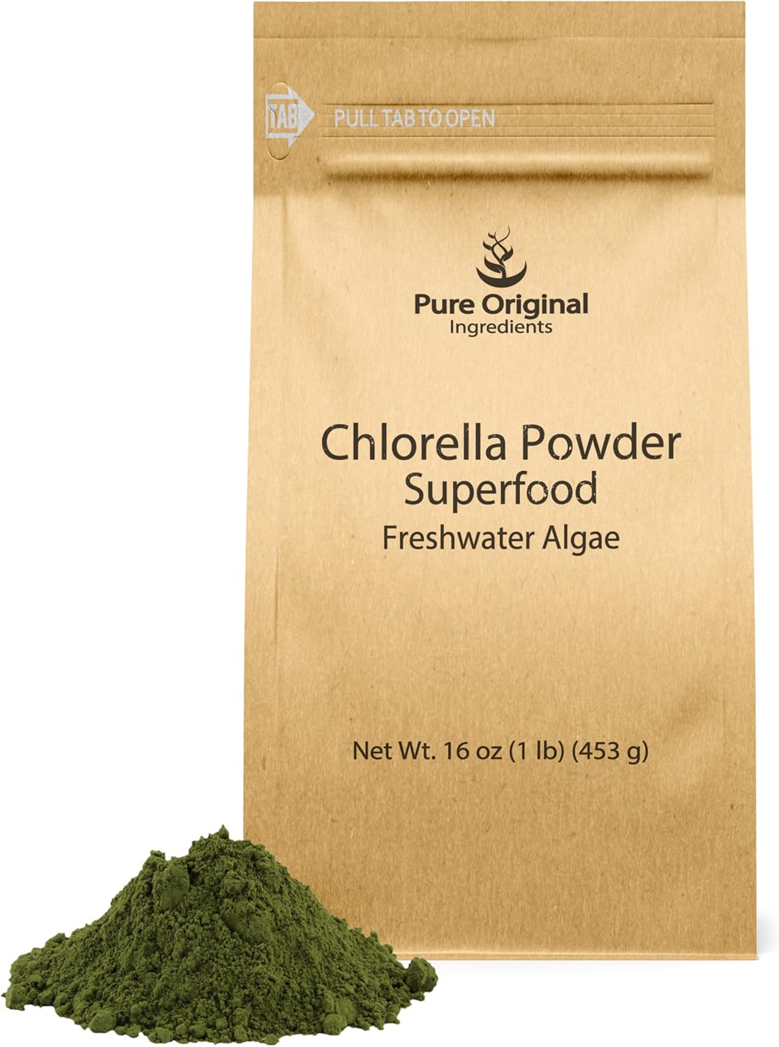PURE ORIGINAL INGREDIENTS Chlorella en polvo (1 libra)
