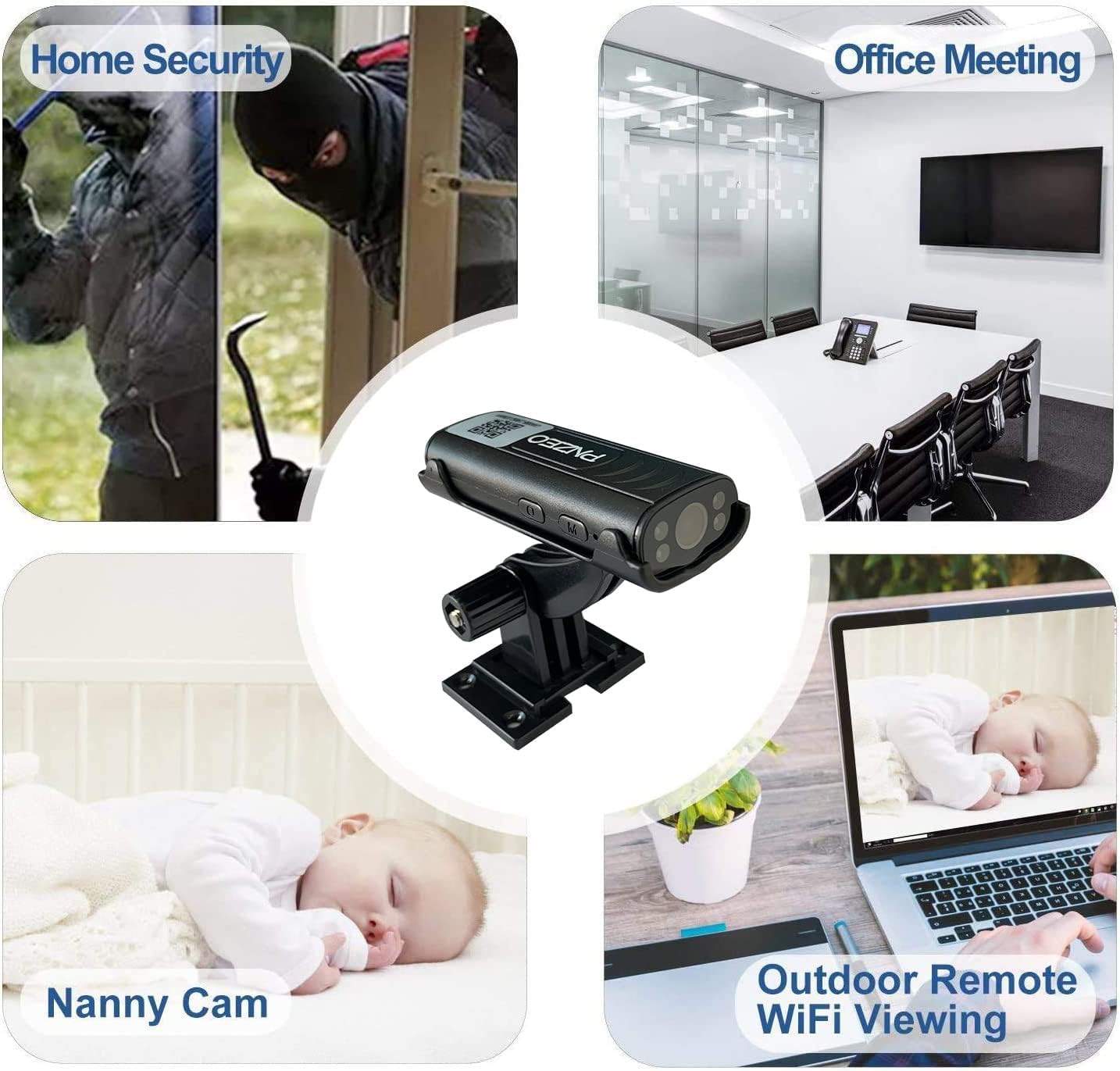 Cámaras de seguridad ocultas Mini cámara espía 1080 p HD inalámbrica WiFi visión remota Tiny cámaras de vigilancia para el hogar interior al aire