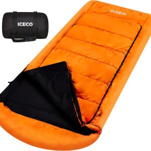 ICECO Sacos de dormir para adultos para clima frío, saco de dormir extra grande para campamento, saco de dormir XL grande y alto, ideal para hombres ICECO Sacos de dormir para adultos para clima frío, saco de dormir extra grande para campamento, saco de dormir XL grande y alto, ideal para hombres