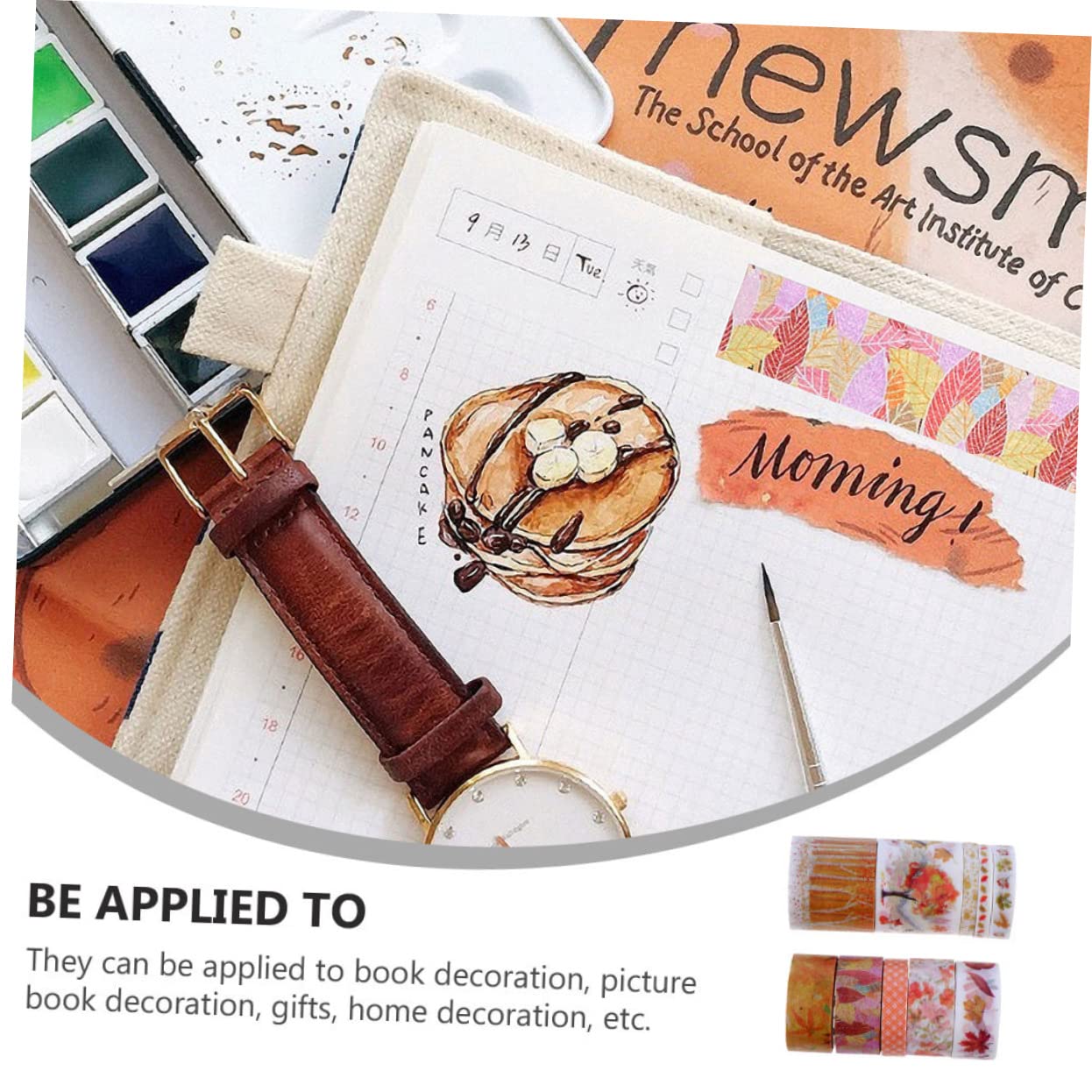 NOLITOY 4 Boxes Autumn Washi Tape Premium Washi Tape Washi Tape Crafts Flower Embellishments Botanical Stickers Kid Stickers Colored Duct Tape