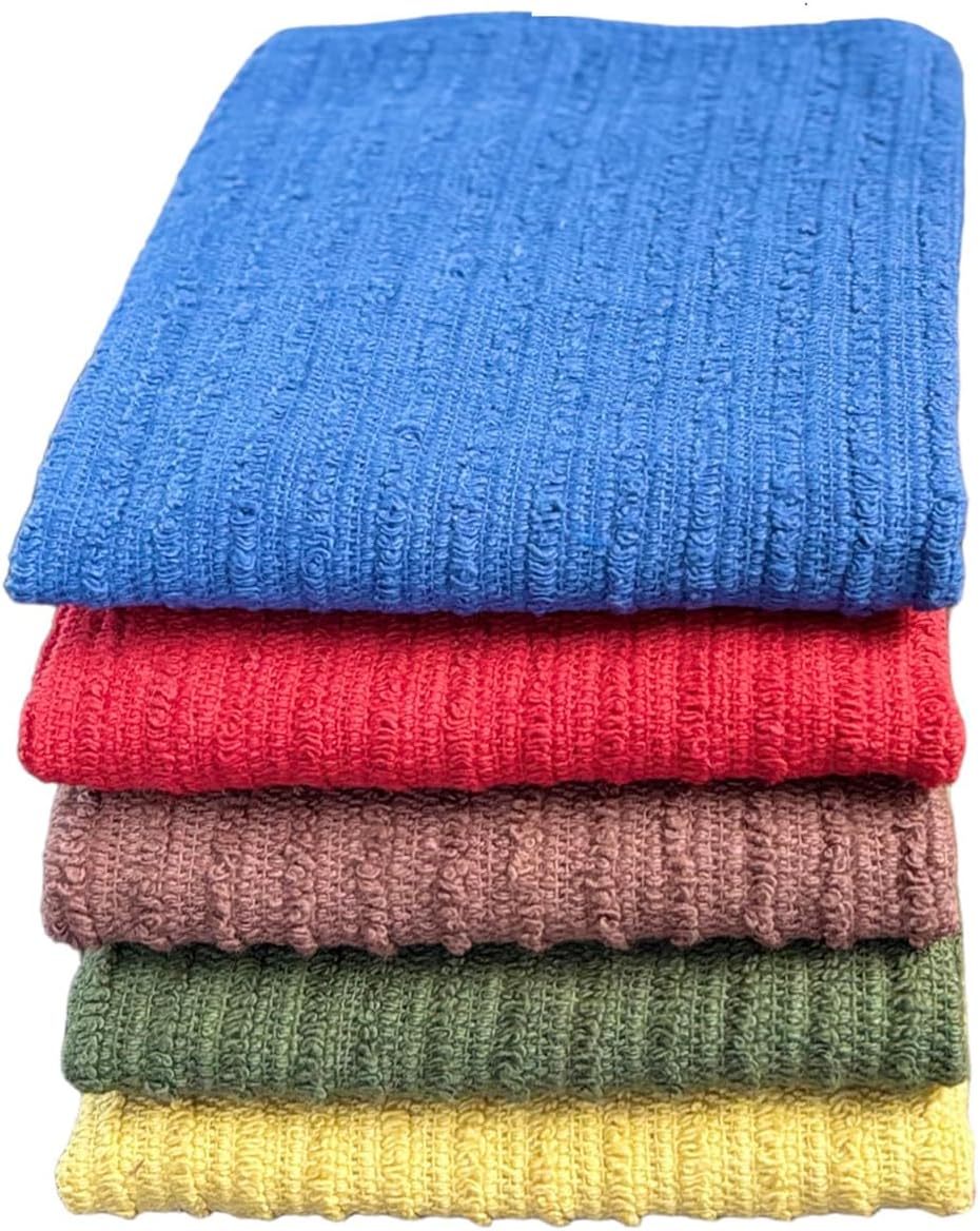 Petal Cliff Paquete de 10 paños de limpieza de cocina 100% algodón, súper absorbente, lavable a máquina, multiusos para el hogar, tamaño de la