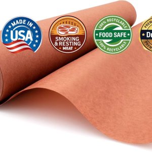 Paper Pro – Rollo de papel de carnicero rosa (24 pulgadas x 175 pies), sin blanquear, sin encerar y sin recubrimiento para ahumar y descansar carne, Paper Pro – Rollo de papel de carnicero rosa (24 pulgadas x 175 pies), sin blanquear, sin encerar y sin recubrimiento para ahumar y descansar carne,