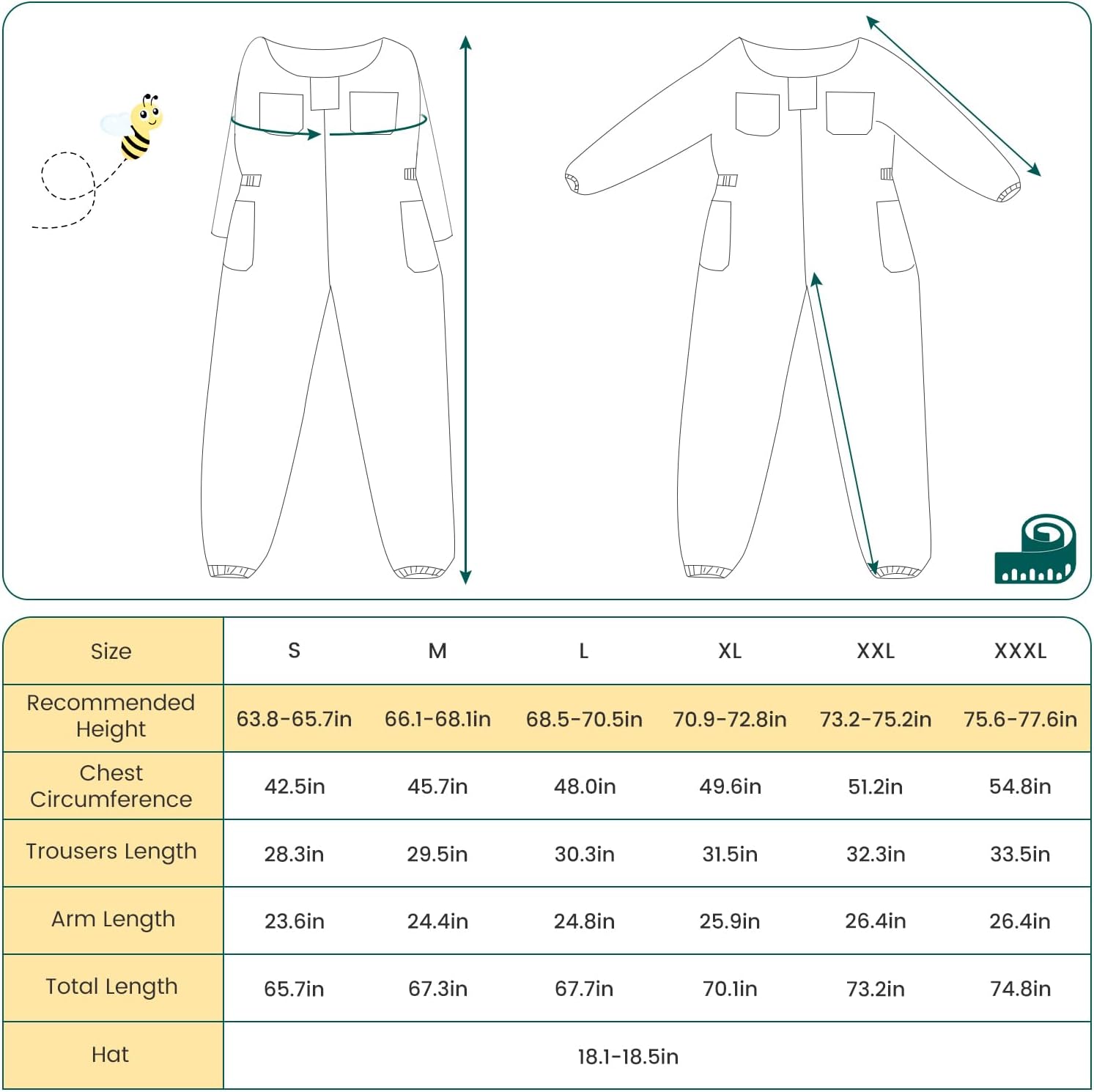 Traje de abeja para hombres y mujeres con guantes y 2 capotas de velo, a prueba de picaduras, traje de apicultura a prueba de picaduras, tela