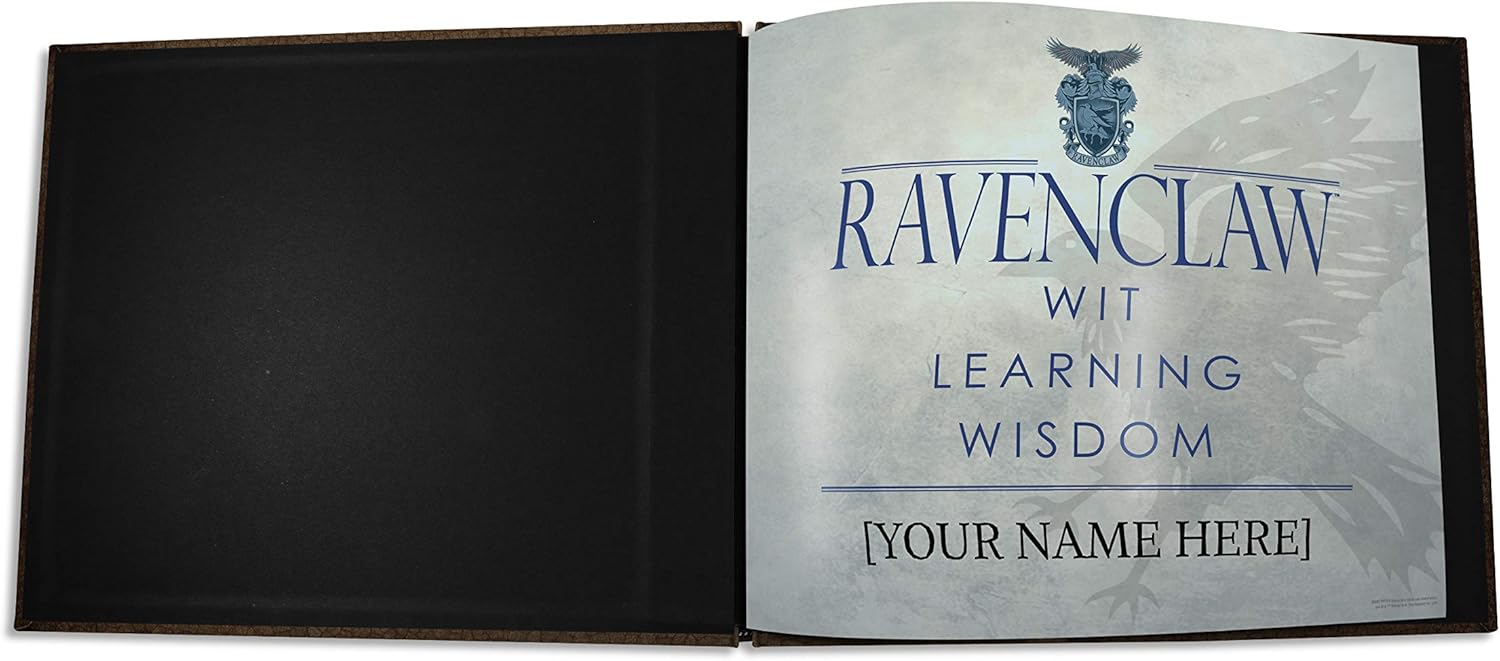 Harry Potter  Cresta personalizada de Hogwarts  Ravenclaw  Contiene certificado de clasificar sombrero  Tapa coleccionable de cuaderno de bocetos