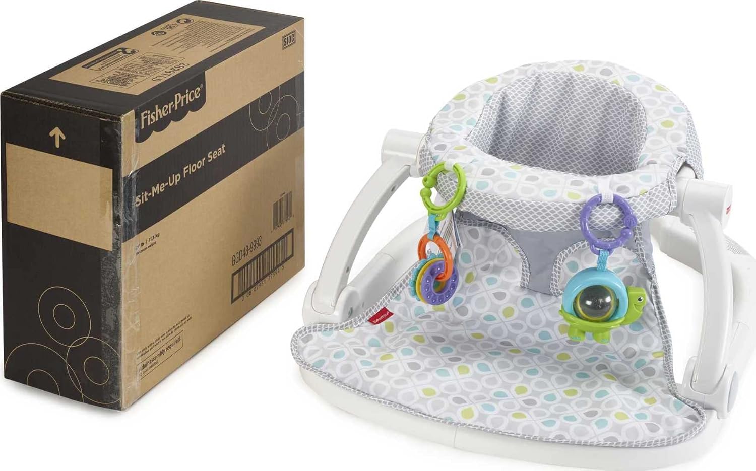 Fisher-Price Juego de gorila y silla portátil para bebés con juguetes y música