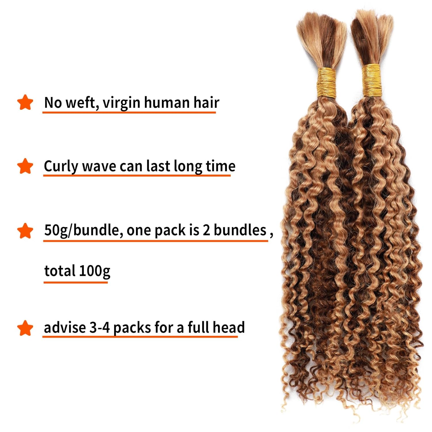 Extensiones de cabello humano virgen brasileño para trenzar, rizado y rizado, 100% sin procesar, extensiones de cabello humano virgen brasileño,