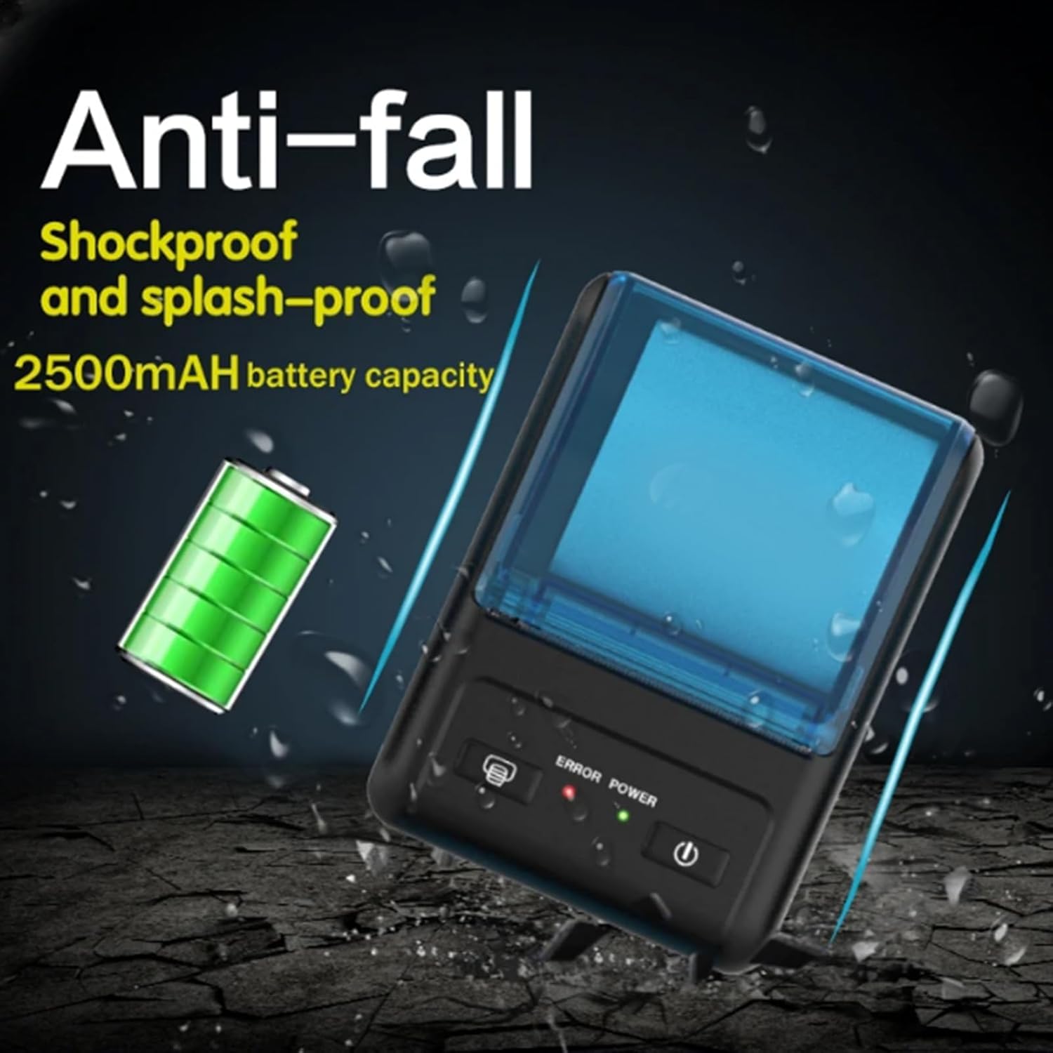 Impresora térmica Bluetooth de recibos de 2.283 in, solo compatible con AndroidWindows, no puede soportar iosiPadMAC, mini bolsillo portátil