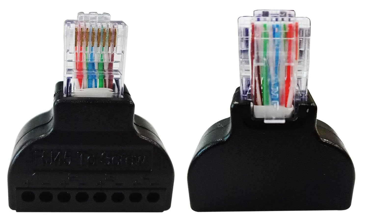 CGTime – Conector RJ45 macho a 8P 8C hembra tipo tornillo terminales Ethernet chapado en oro red Plug Cable AV CCTV UTP Cat5 Cat6 Cat7 conectores