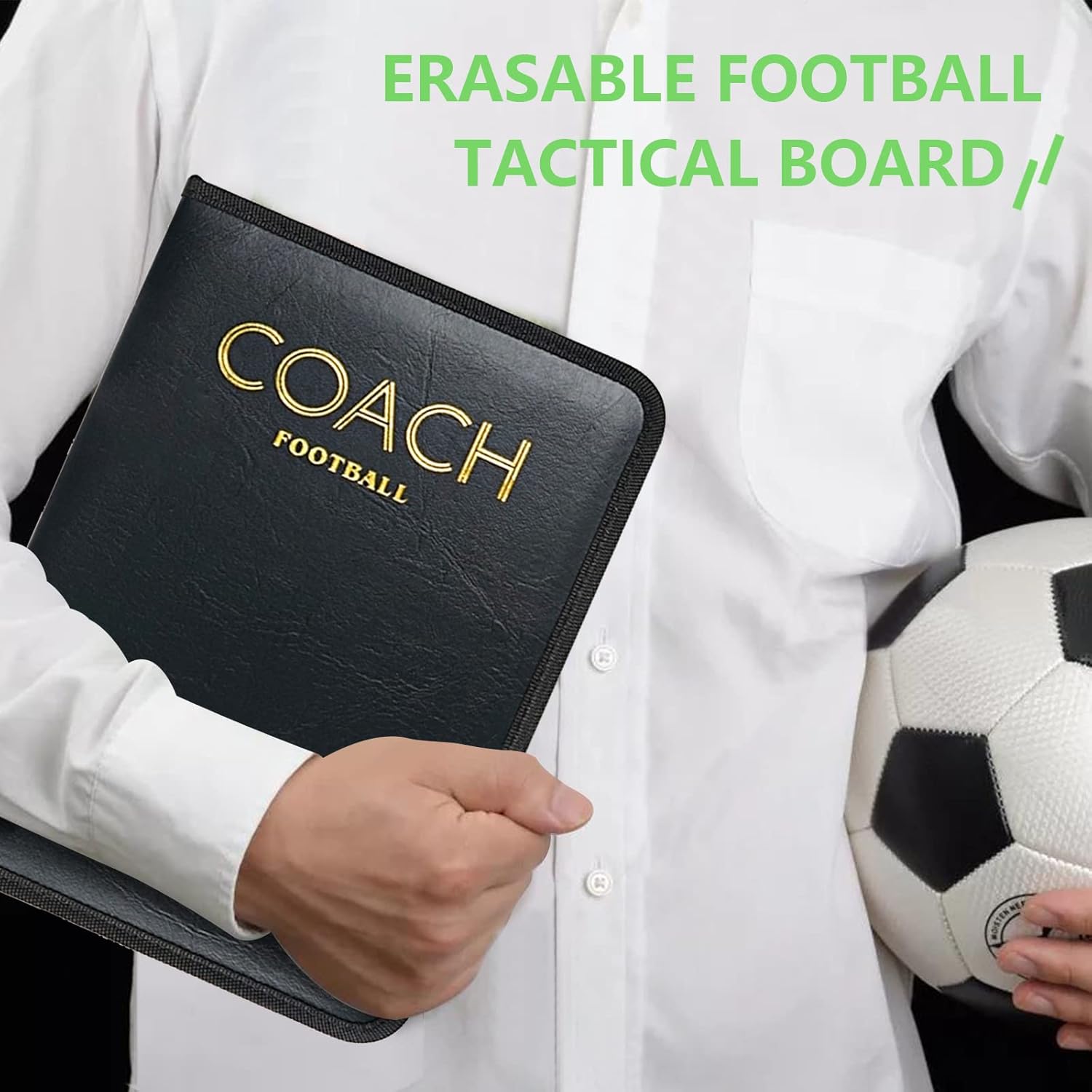 RoseFlower Tabla de entrenamiento de fútbol, tablero magnético de estrategia de tácticas de fútbol, portapapeles borrables con imanes y rotulador,