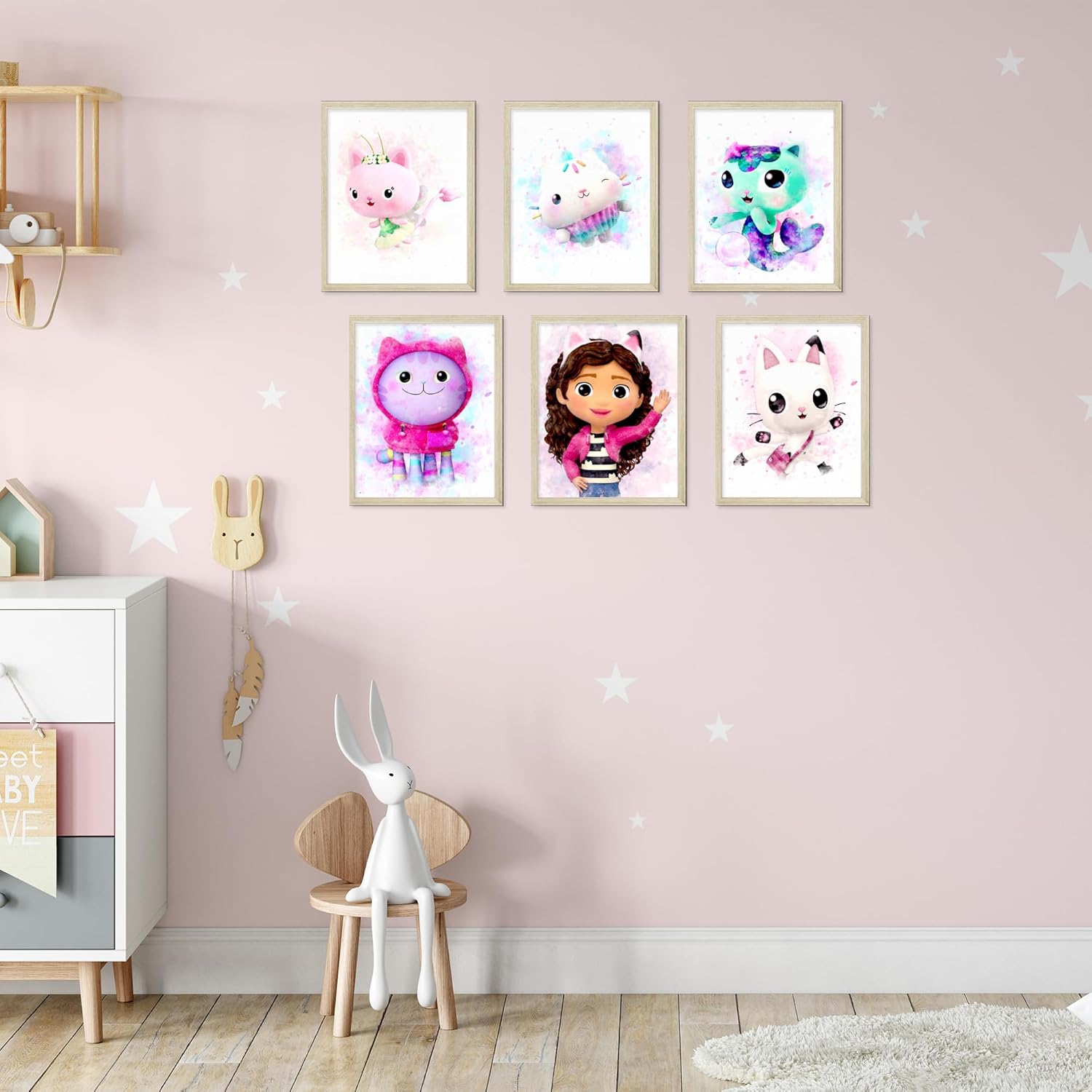 BigWigPrints – Arte de pared de casa de muñecas Gabby, póster de casa de muñecas Gabby, impresiones de casa de muñecas Gabby, decoración de pared de
