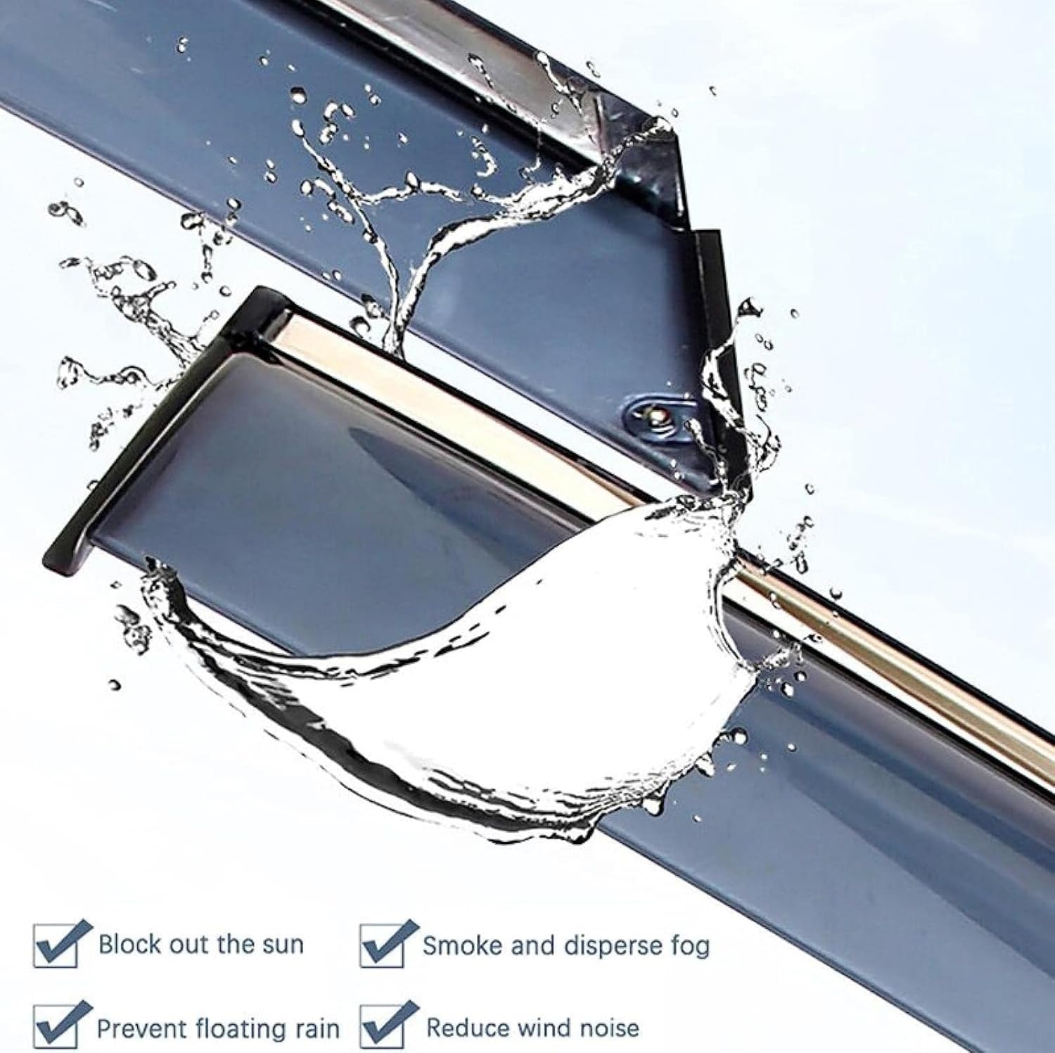 Deflector de ventana lateral para P-eugeot 301 2012-2019 Protectores de lluvia para ventana de automóvil, protector de lluvia para ventana lateral,
